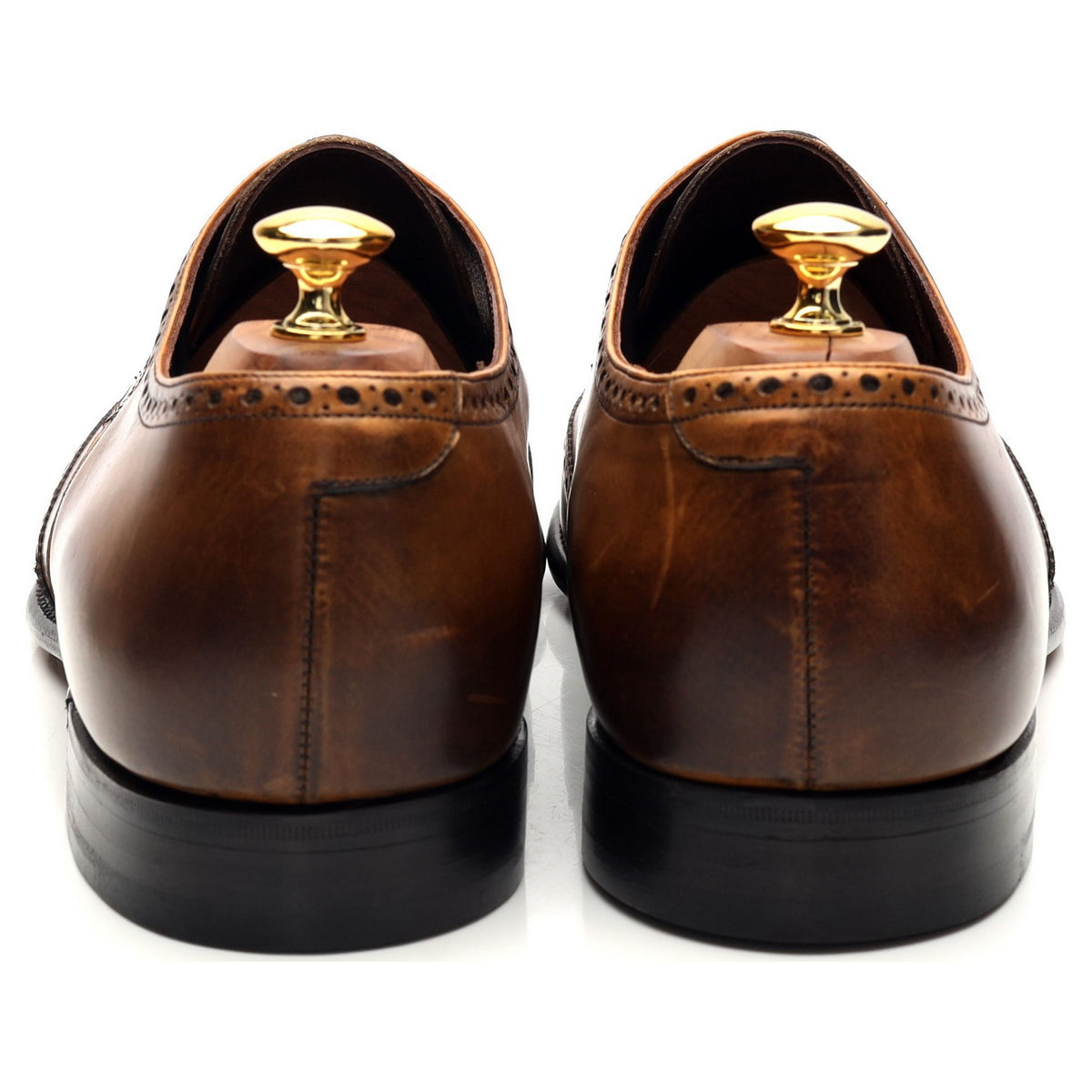 'Connery' Brown Leather Derby Brogues UK 12 F
