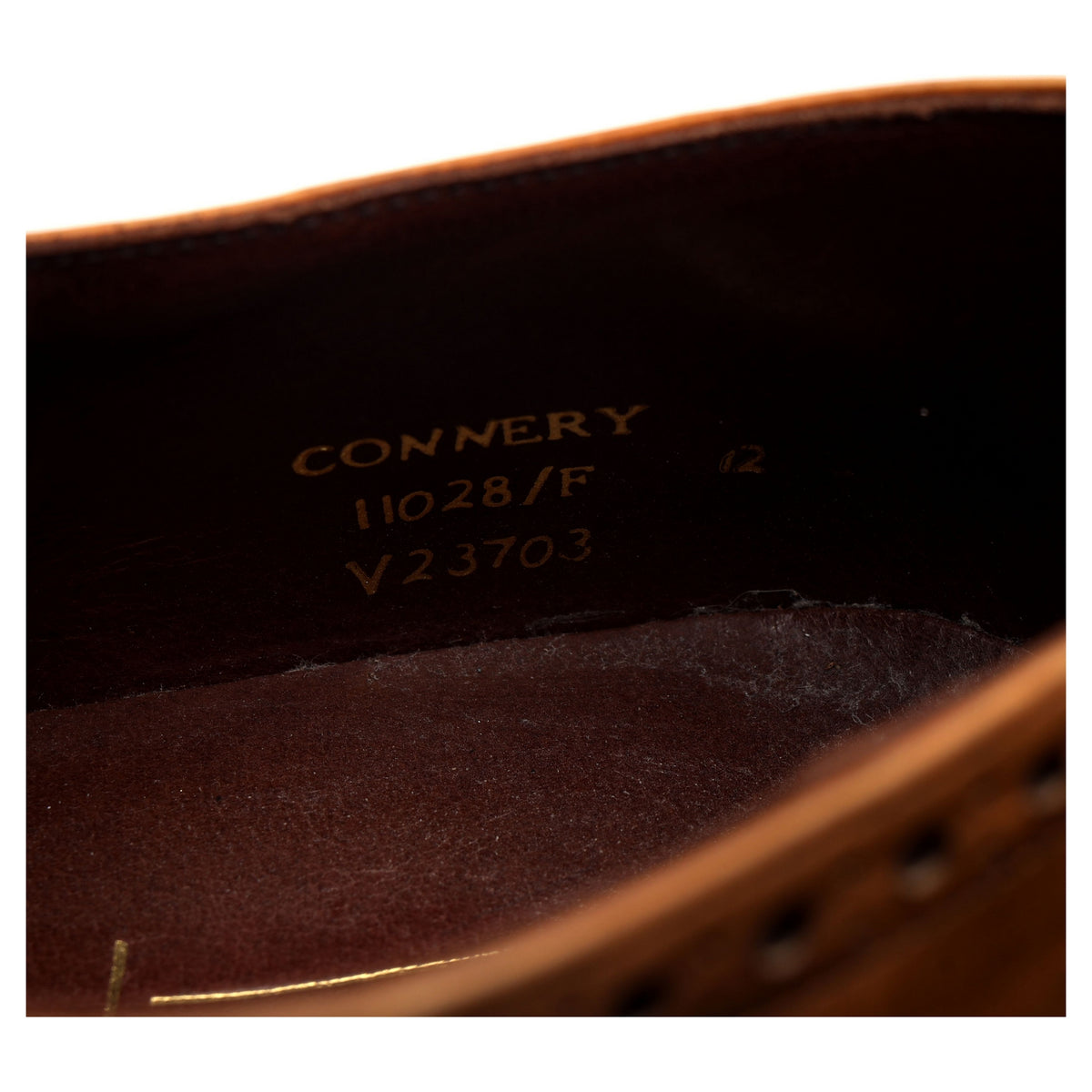 'Connery' Brown Leather Derby Brogues UK 12 F