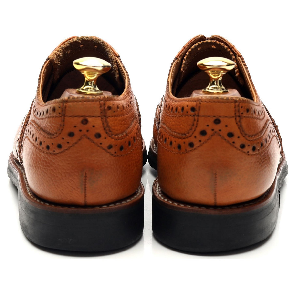 'Angus' Tan Brown Grain Leather Oxford Brogues UK 8.5 G