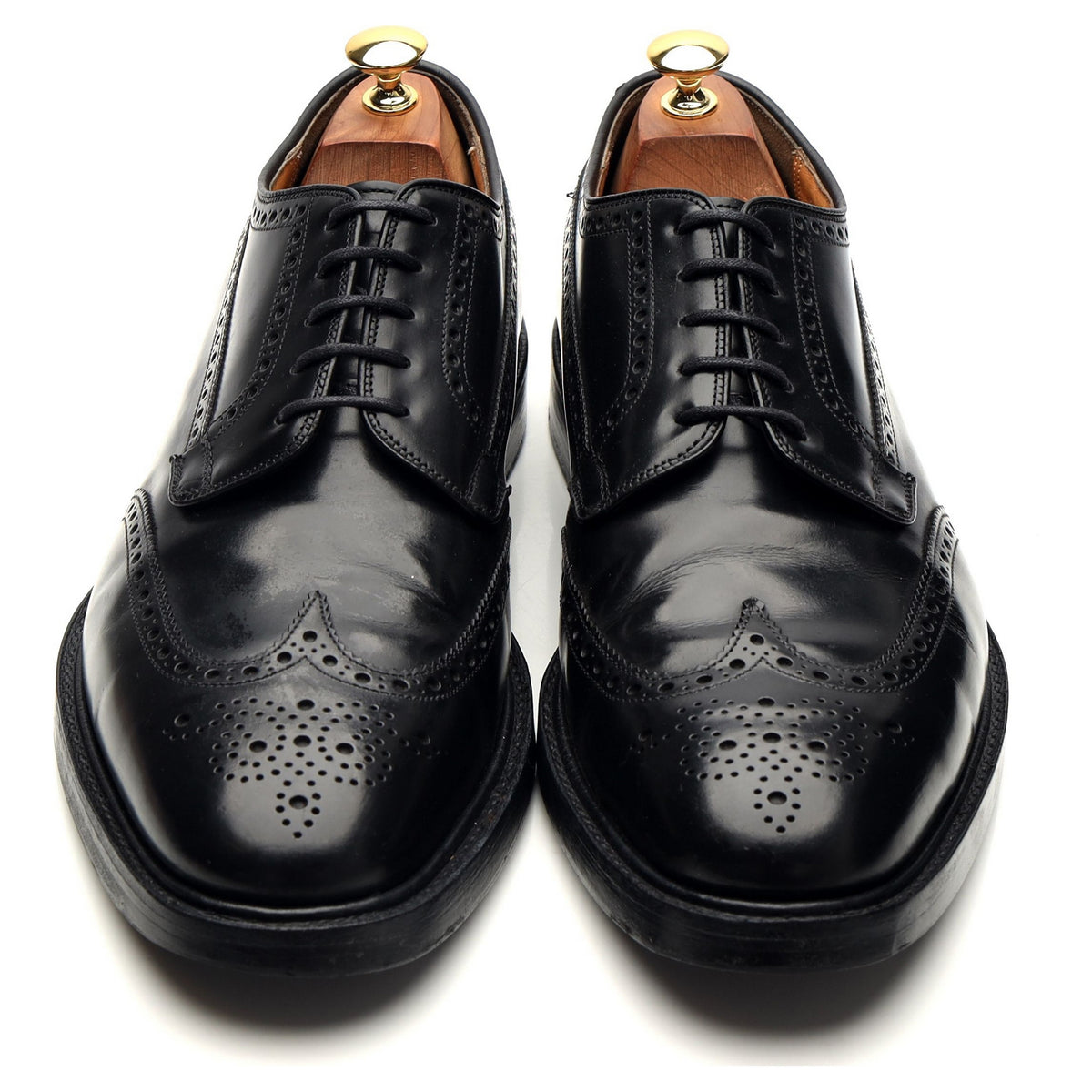 'Grafton' Black Leather Derby Brogues UK 10.5 G