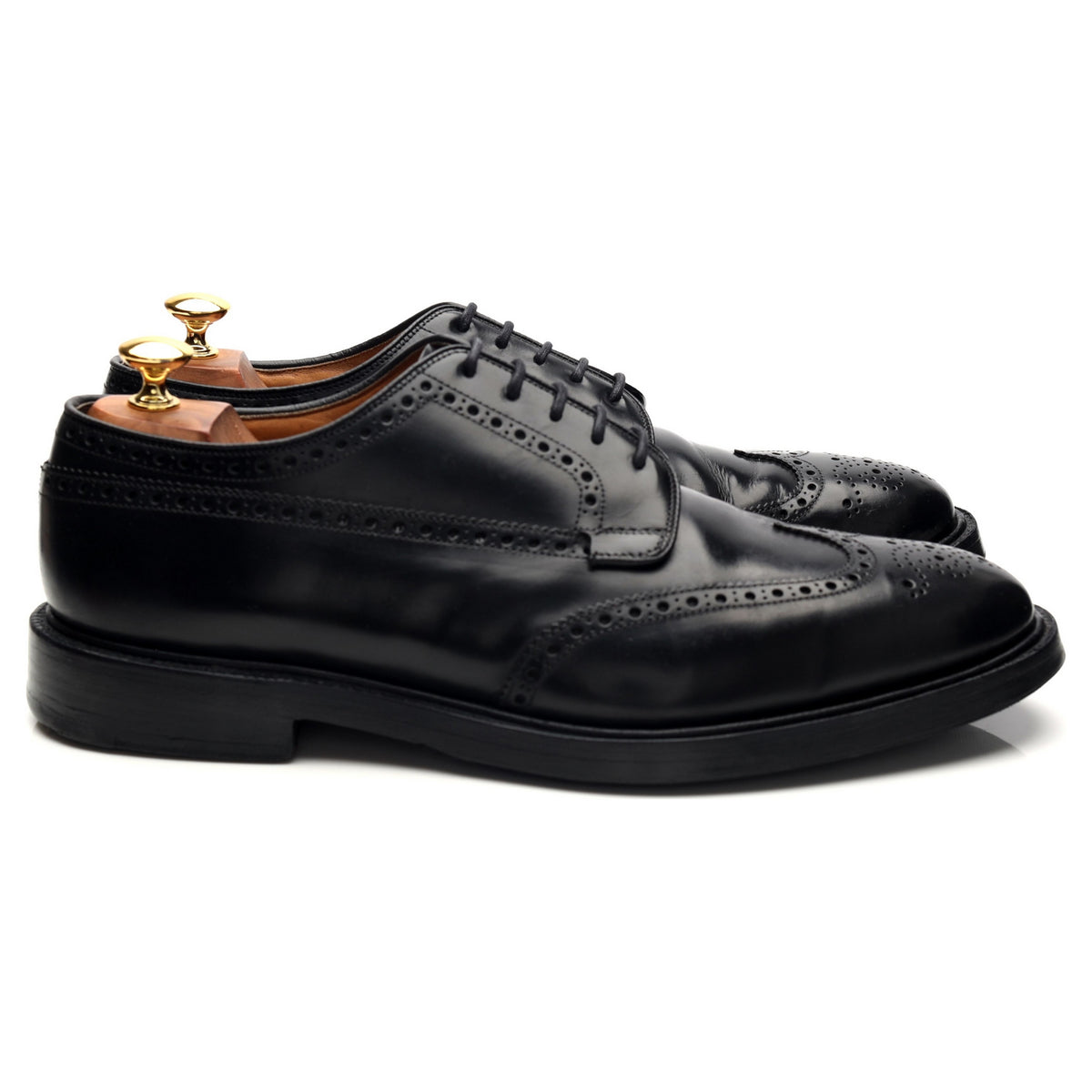 'Grafton' Black Leather Derby Brogues UK 10.5 G