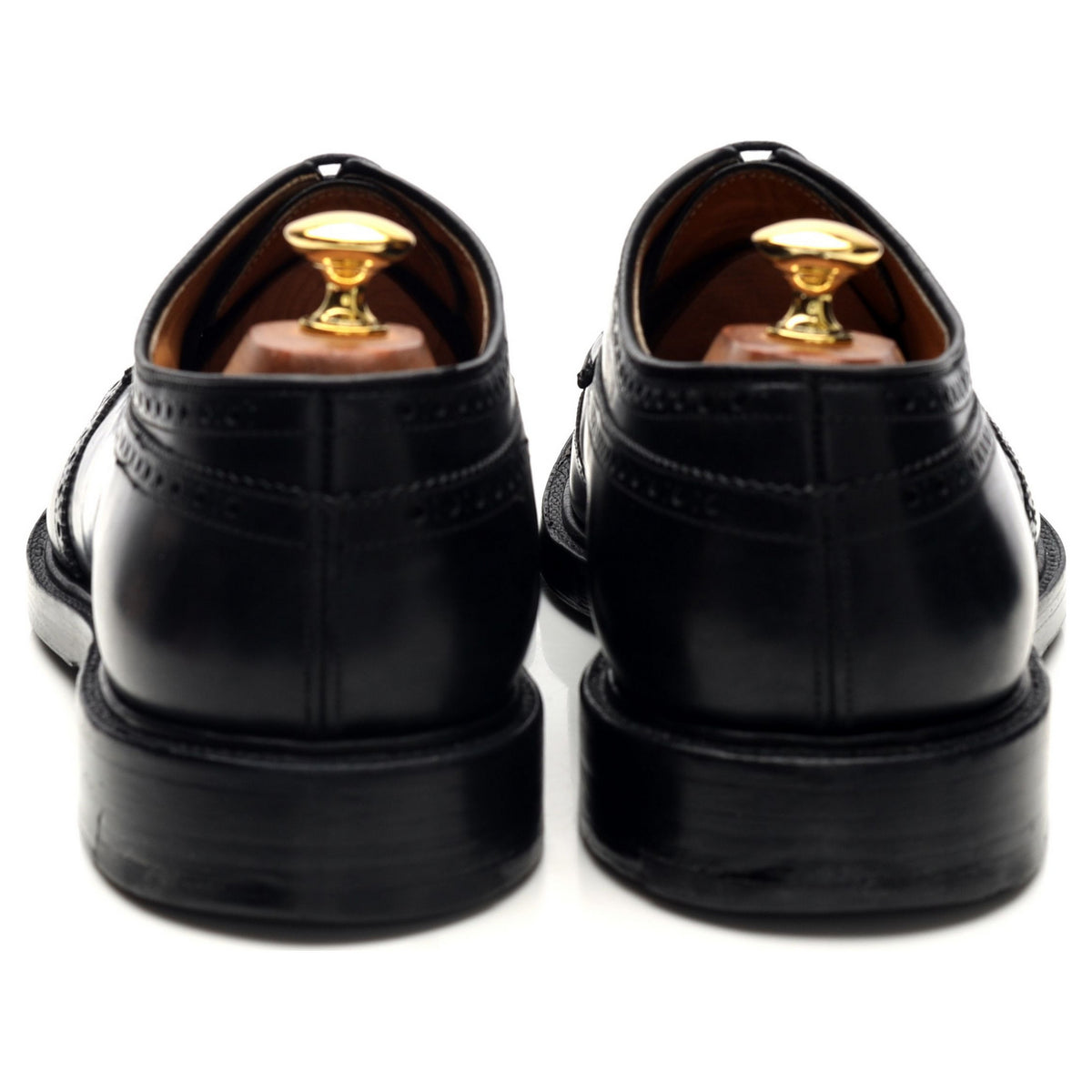 'Grafton' Black Leather Derby Brogues UK 10.5 G
