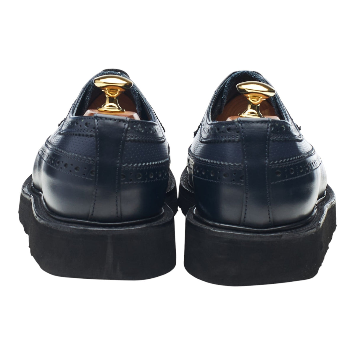 Navy Blue Leather Derby Brogues UK 7