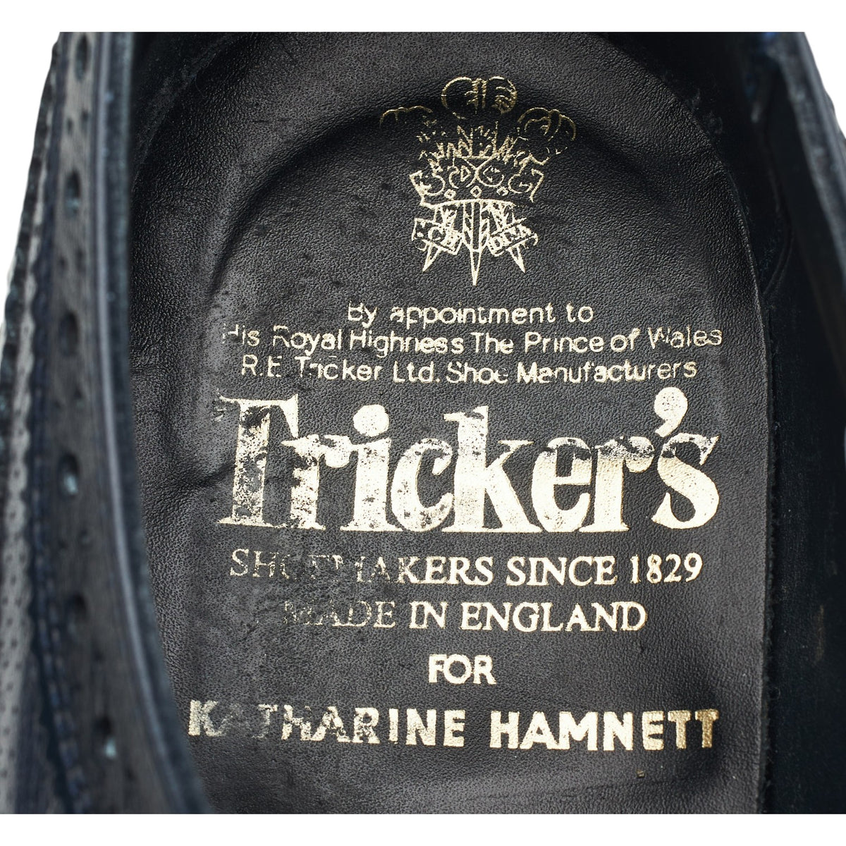 Navy Blue Leather Derby Brogues UK 7