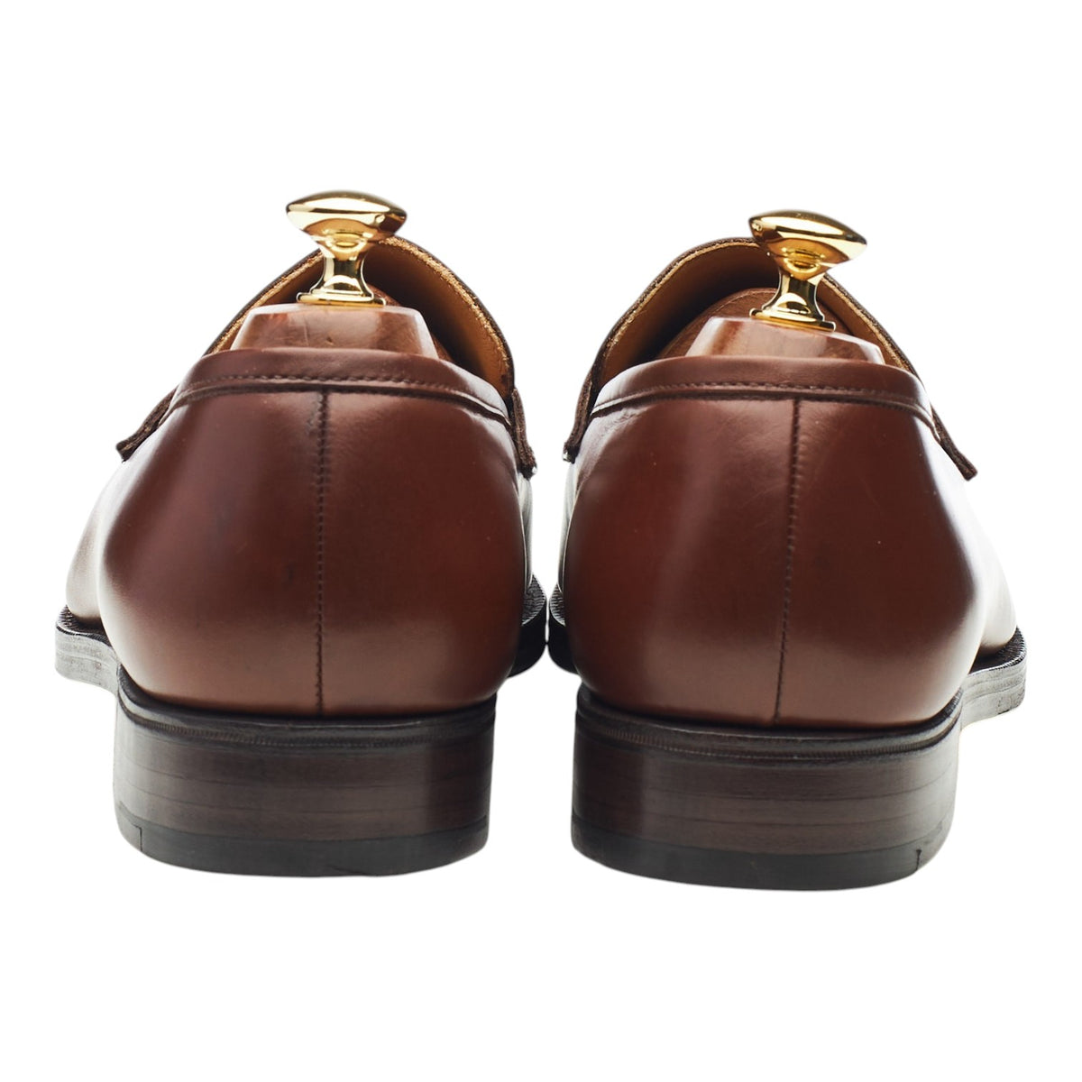 'Wantage' Brown Split Toe Leather Loafers UK 10.5 E