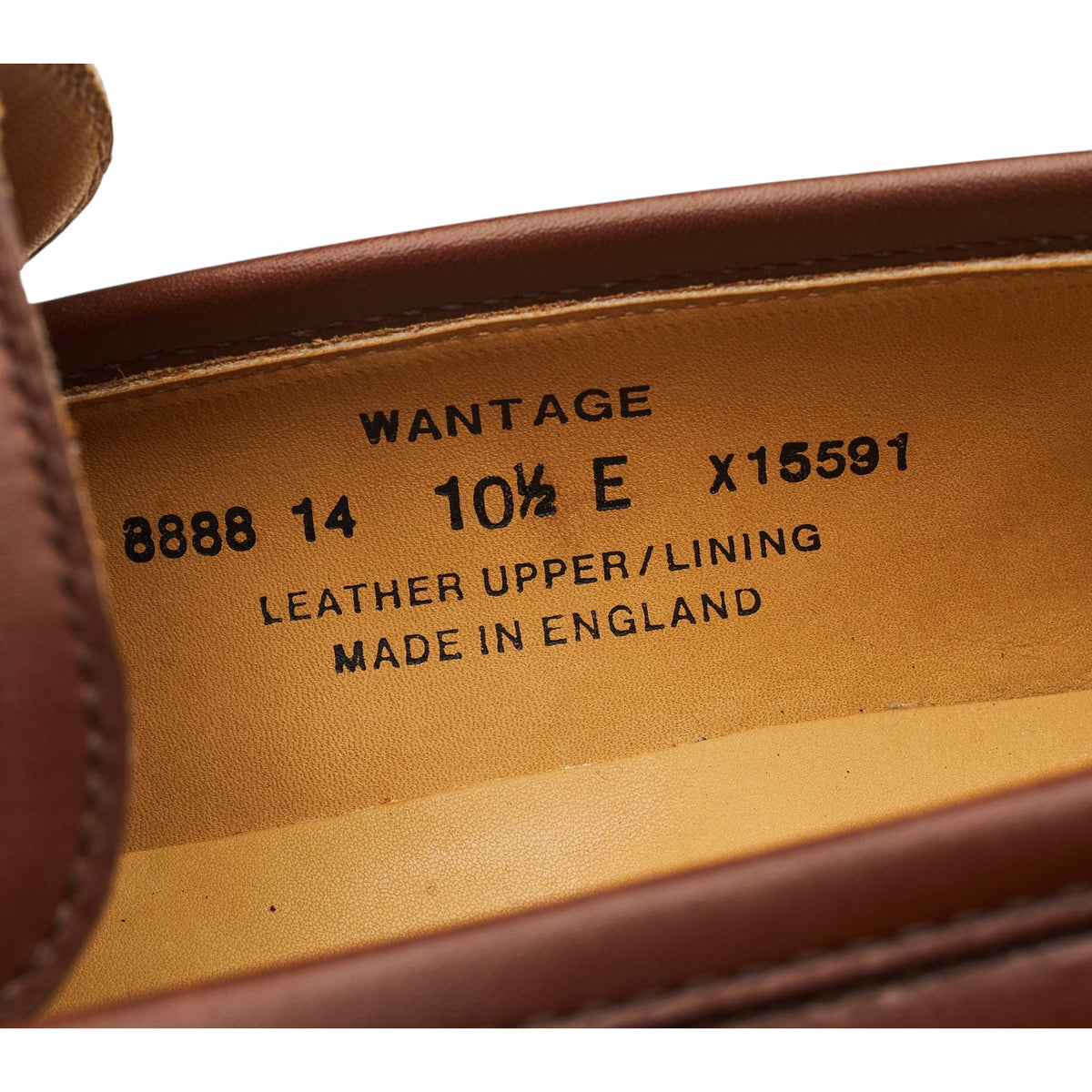 'Wantage' Brown Split Toe Leather Loafers UK 10.5 E