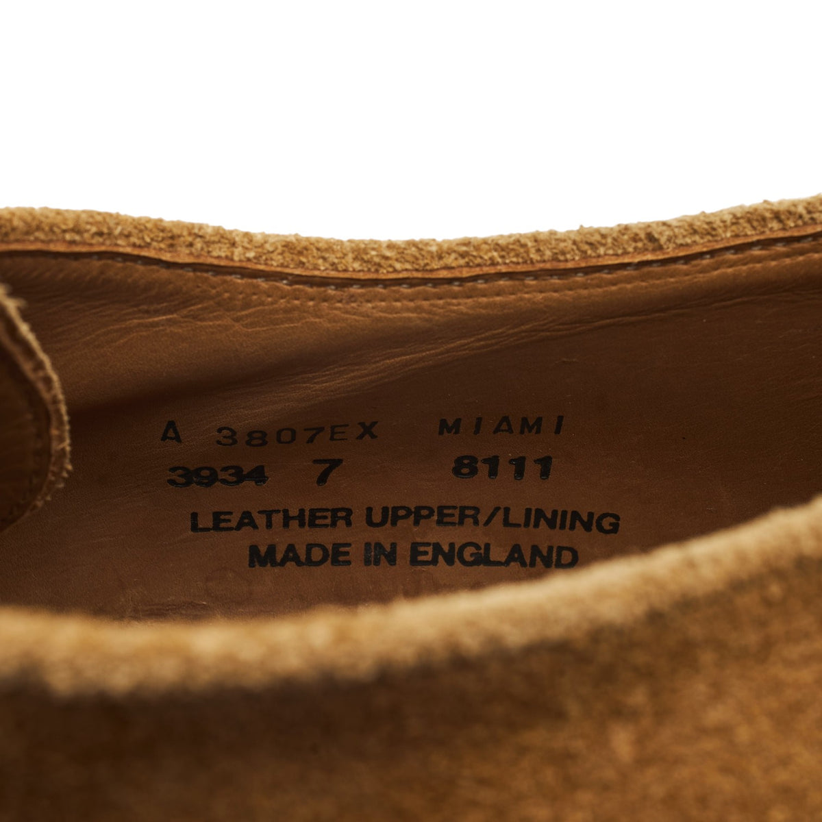 'Miami' Sand Suede Derby UK 7 EX