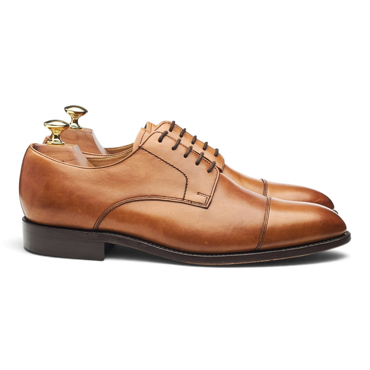 Tan Brown Leather Derby UK 7.5 G