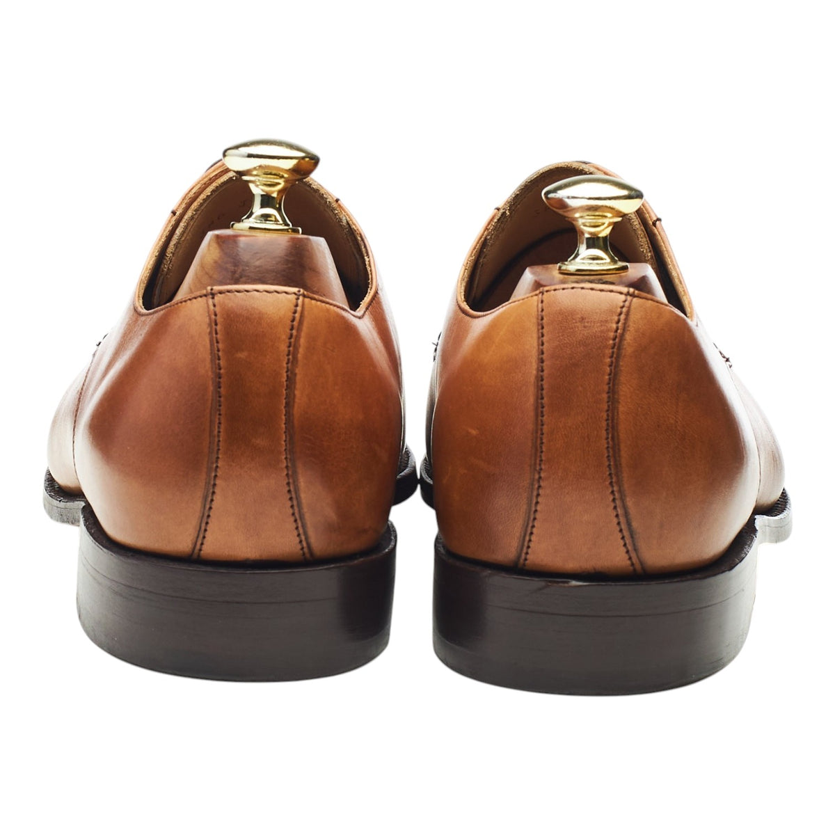 Tan Brown Leather Derby UK 7.5 G