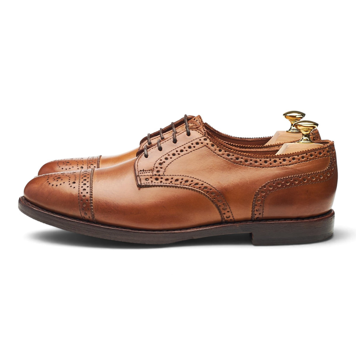 'Sanford' Brown Leather Derby Brogues UK 7.5 US 8.5 D