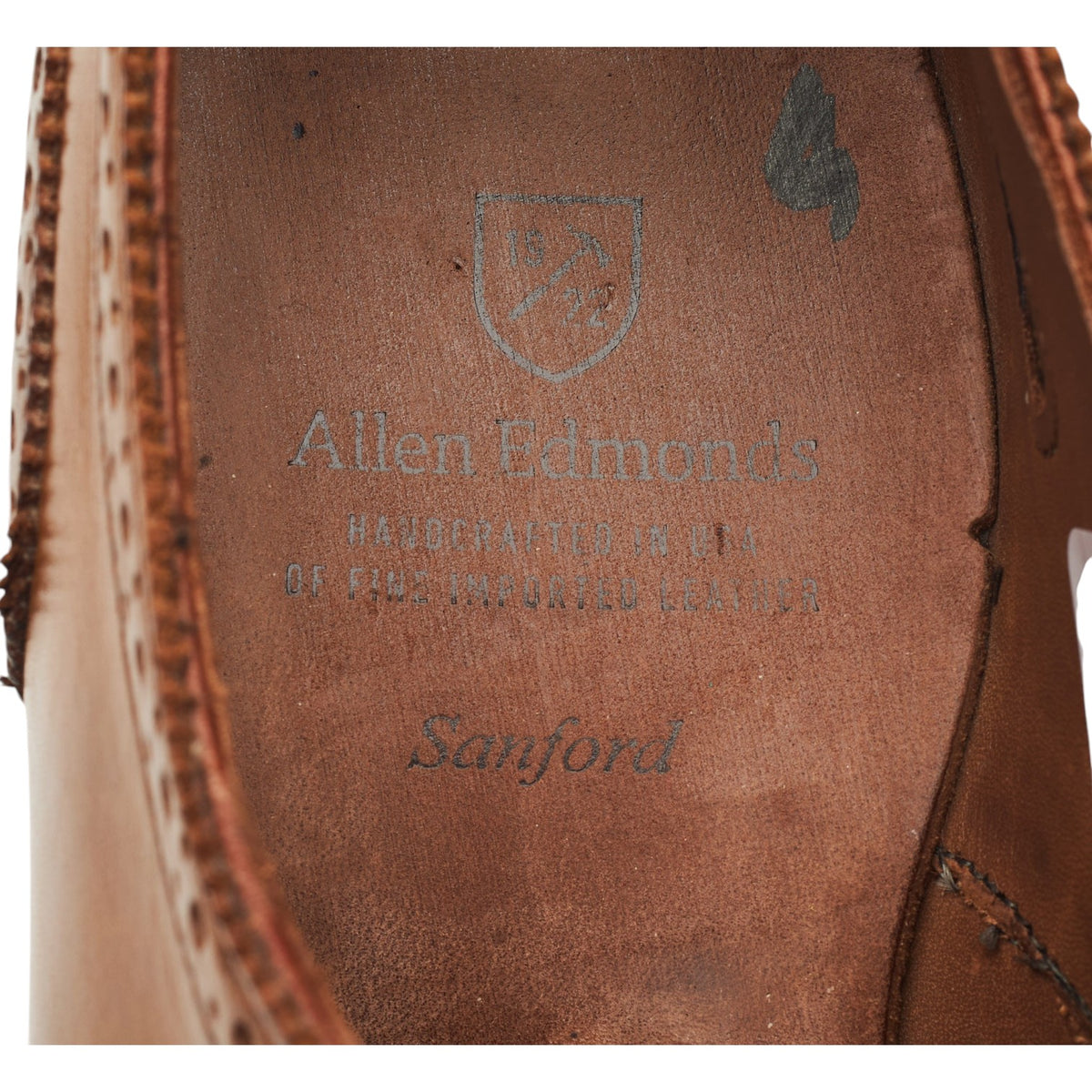 'Sanford' Brown Leather Derby Brogues UK 7.5 US 8.5 D