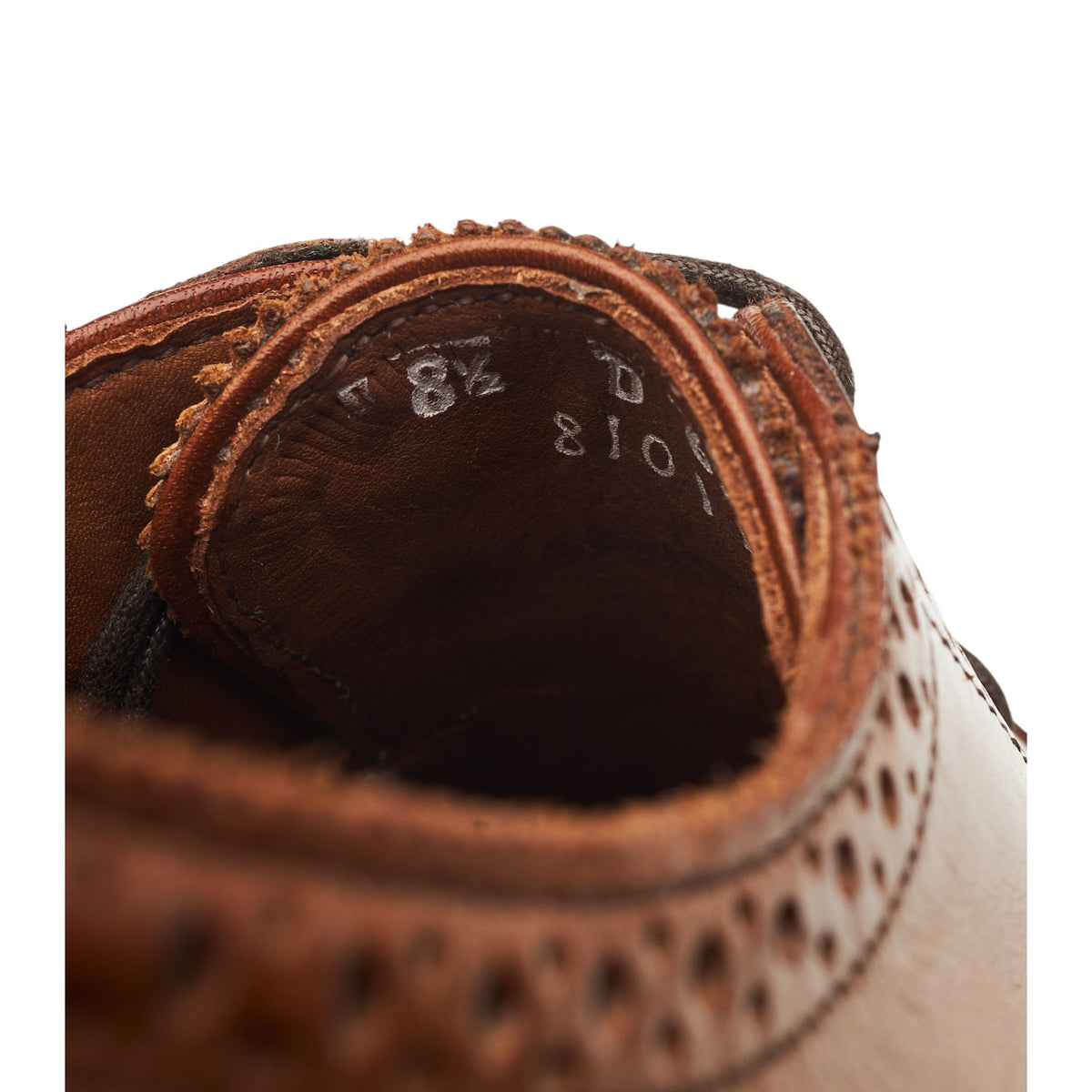 'Sanford' Brown Leather Derby Brogues UK 7.5 US 8.5 D