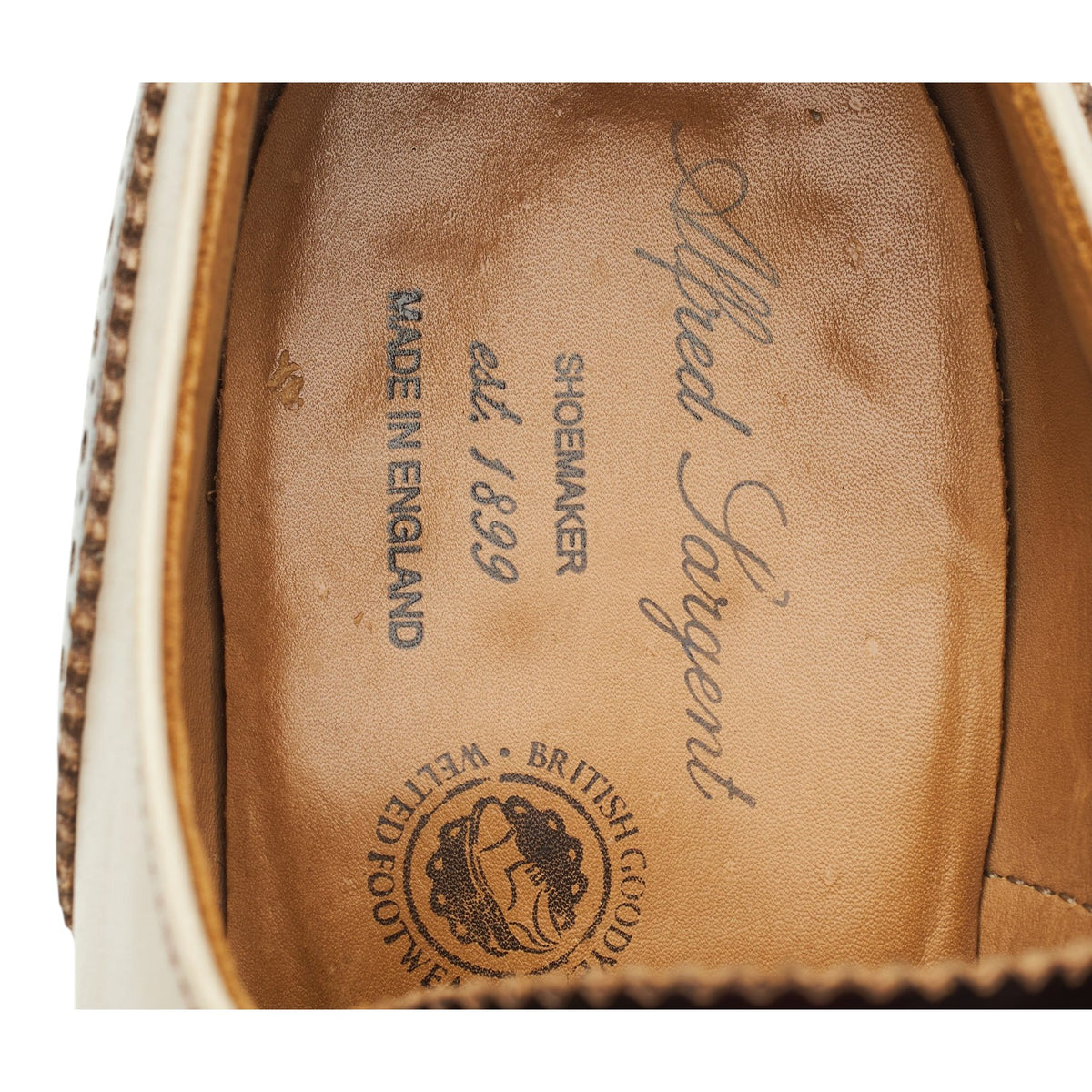'Melly' Dark Brown & Cream Leather Oxford Spectator Brogues UK 7.5 F