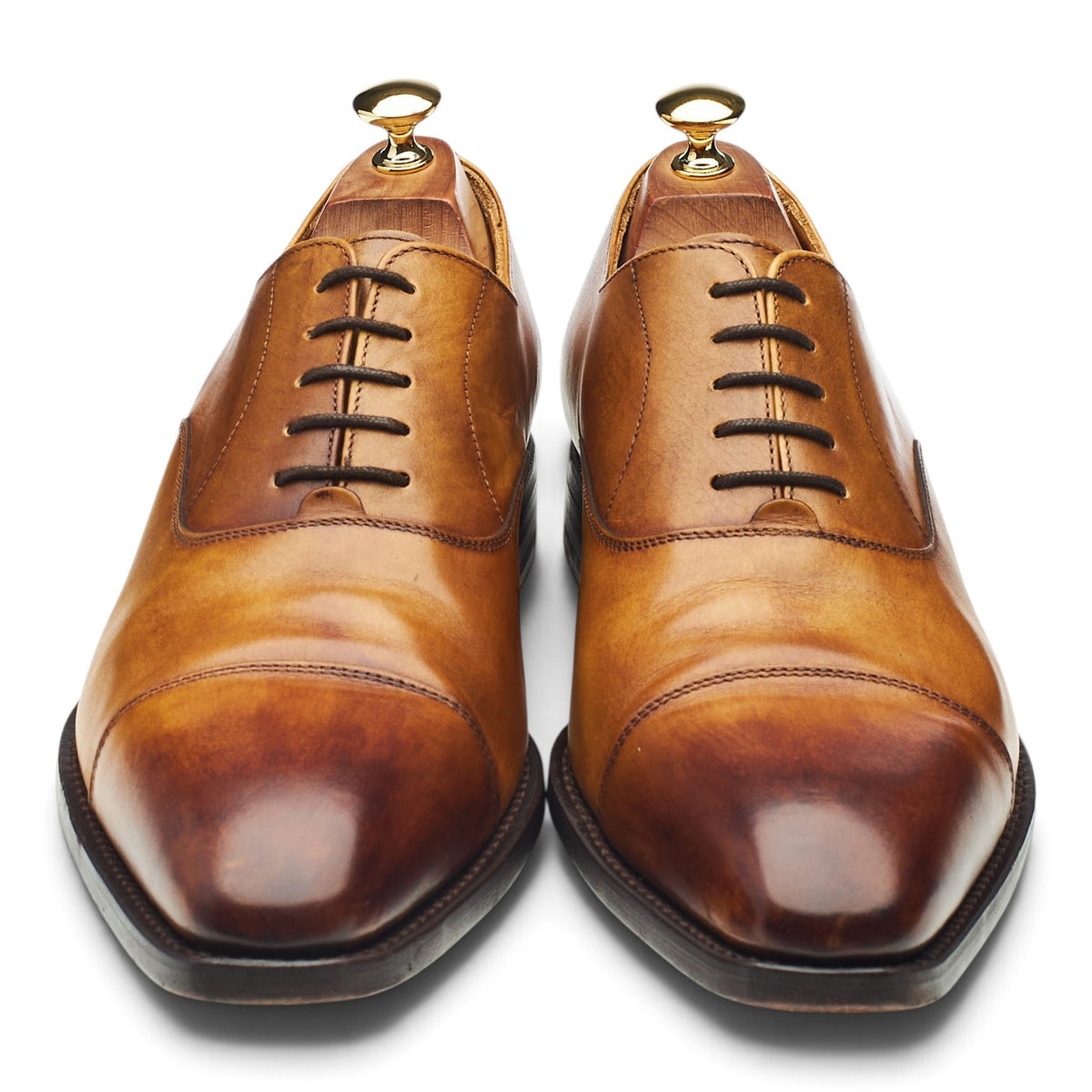'2428' Tan Brown Leather Oxford UK 10