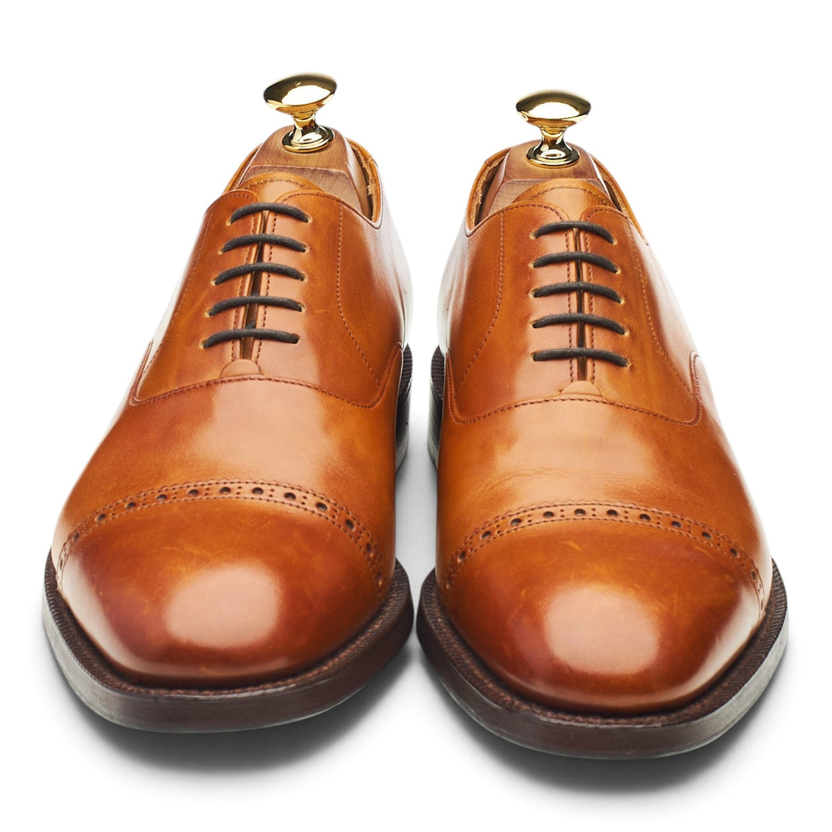 Tan Brown Leather Oxford UK 6.5 E