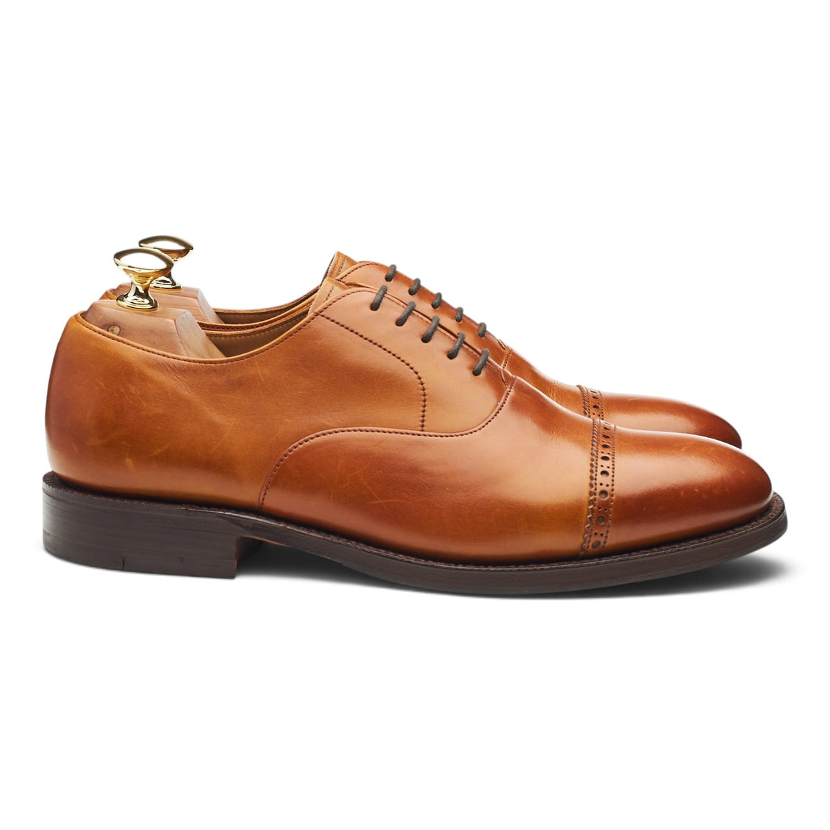 Tan Brown Leather Oxford UK 6.5 E