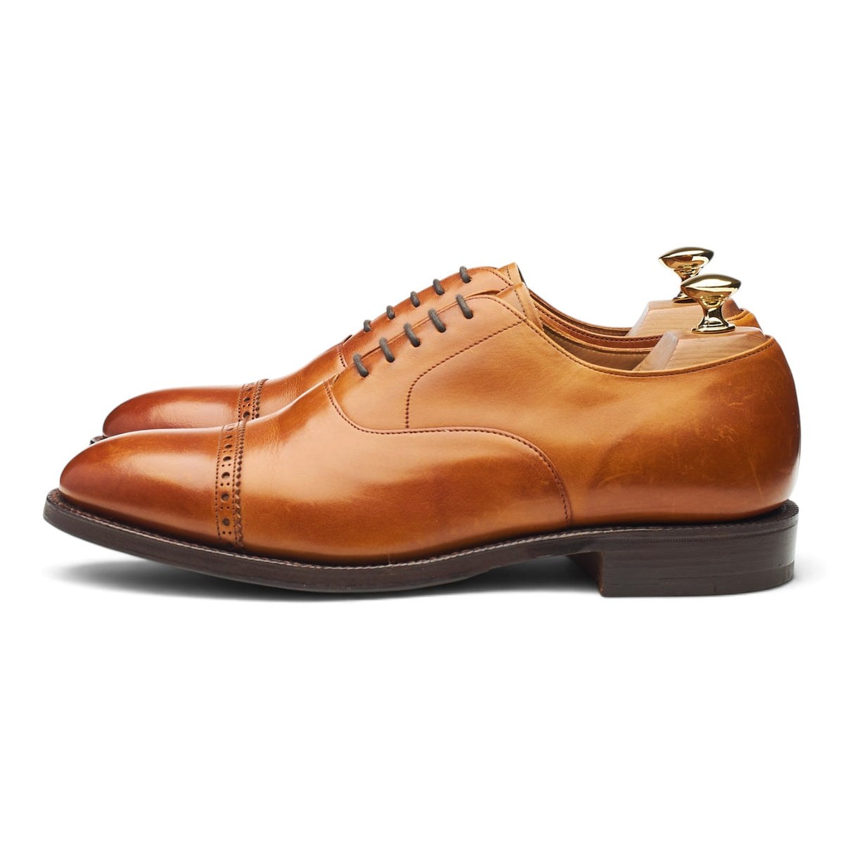Tan Brown Leather Oxford UK 6.5 E
