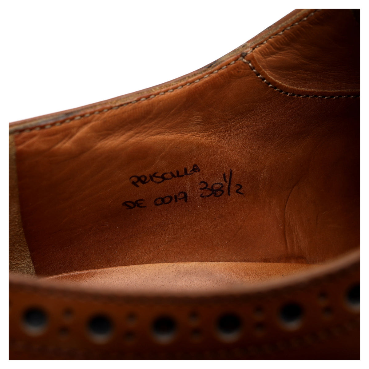 Women&#39;s &#39;Priscilla&#39; Tan Leather Fringed Derby Brogues UK 5.5 EU 38.5