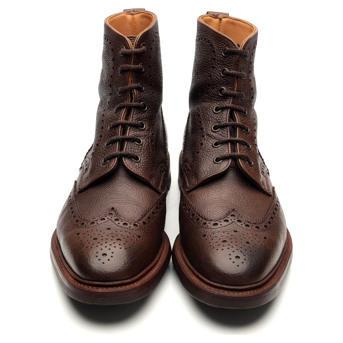 &#39;Hannover&#39; Brown Leather Brogue Boots UK 8.5 F