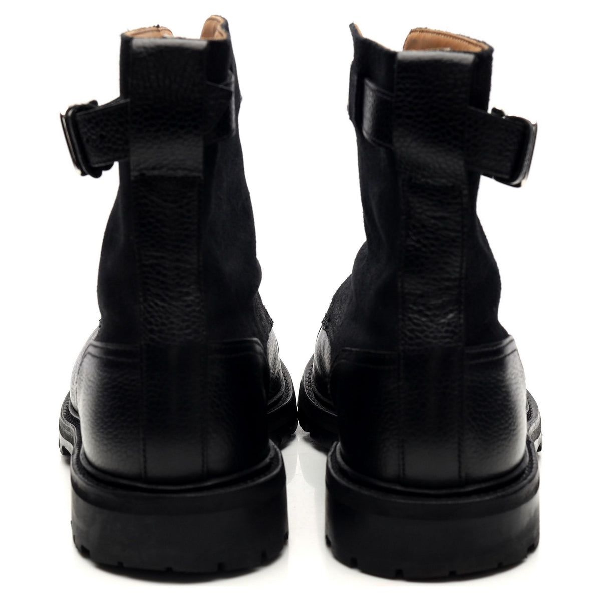 &#39;Aldershot&#39; Black Leather Boots UK 7 E