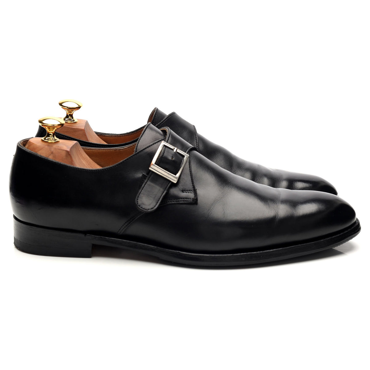 &#39;Swindon&#39; Black Leather Monk Strap UK 9.5 E