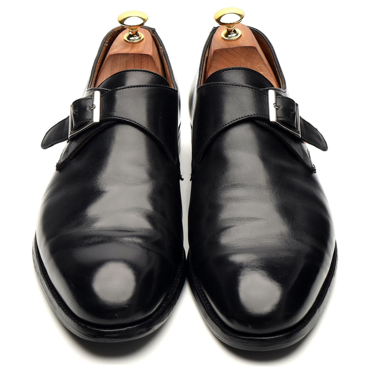 &#39;Swindon&#39; Black Leather Monk Strap UK 9.5 E