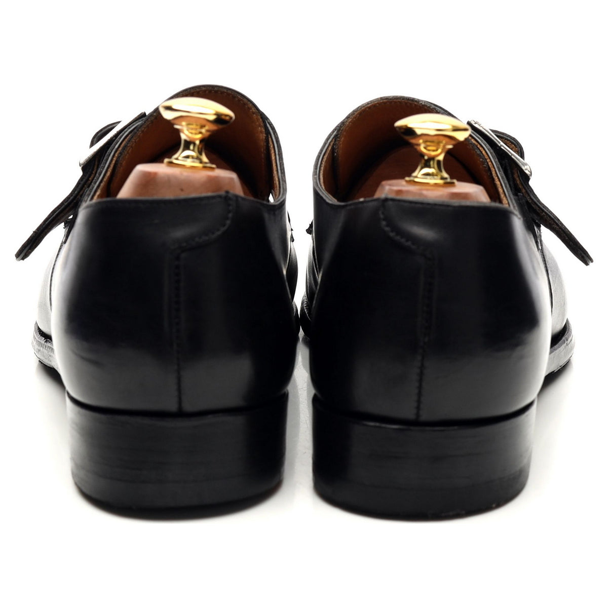 &#39;Swindon&#39; Black Leather Monk Strap UK 9.5 E