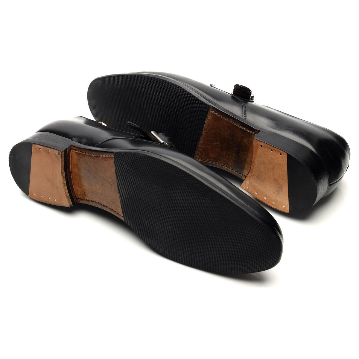 &#39;Swindon&#39; Black Leather Monk Strap UK 9.5 E