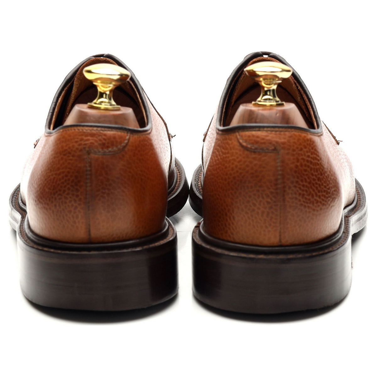 &#39;Nairn&#39; Tan Brown Grain Leather Derby UK 7.5 F