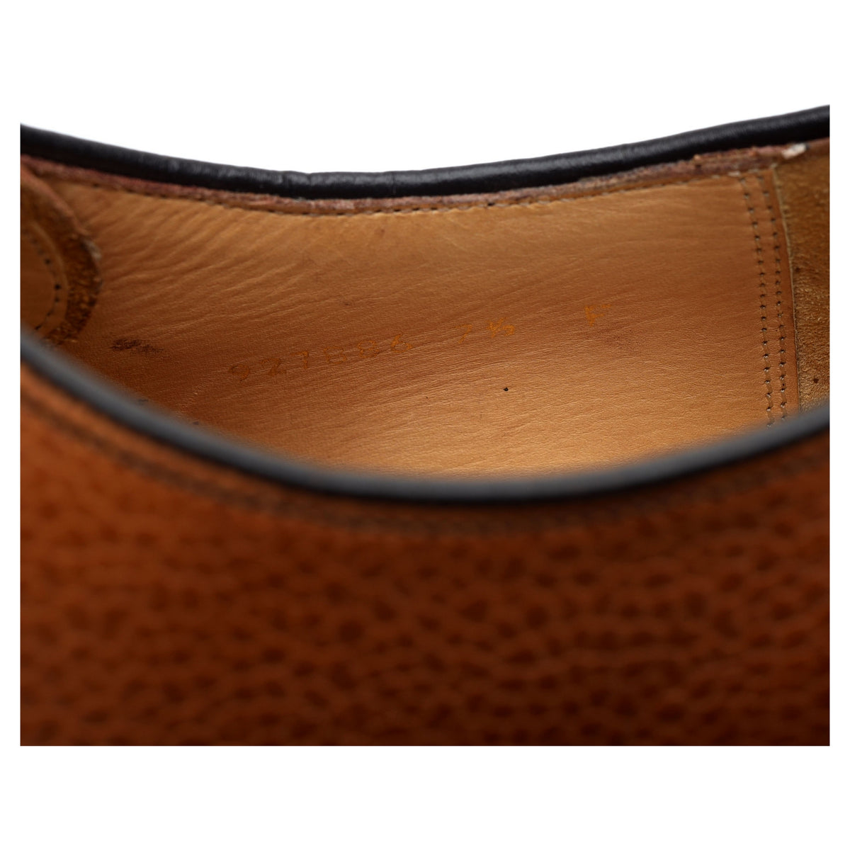 &#39;Nairn&#39; Tan Brown Grain Leather Derby UK 7.5 F