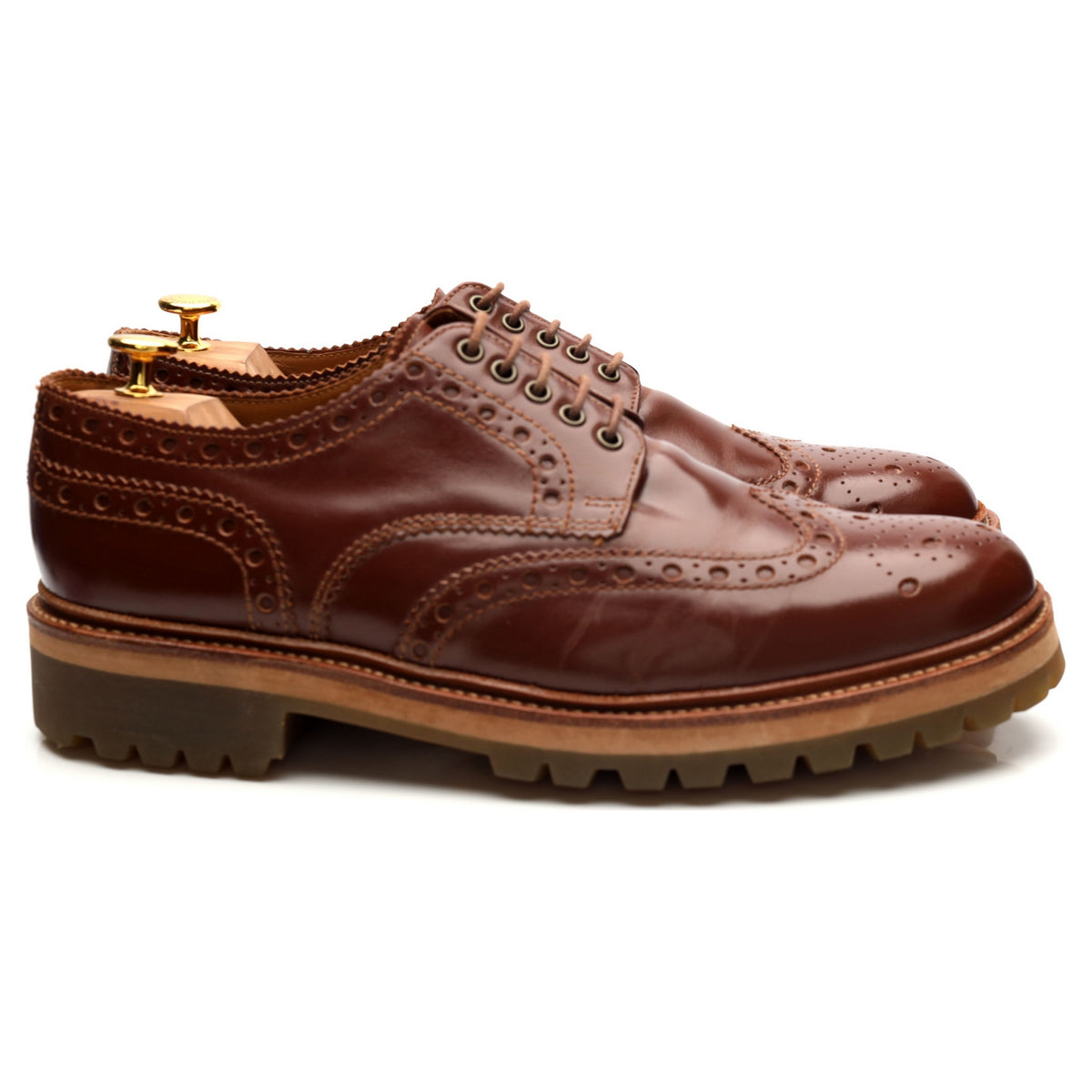 &#39;Archie&#39; Brown Leather Derby Brogue UK 12 G