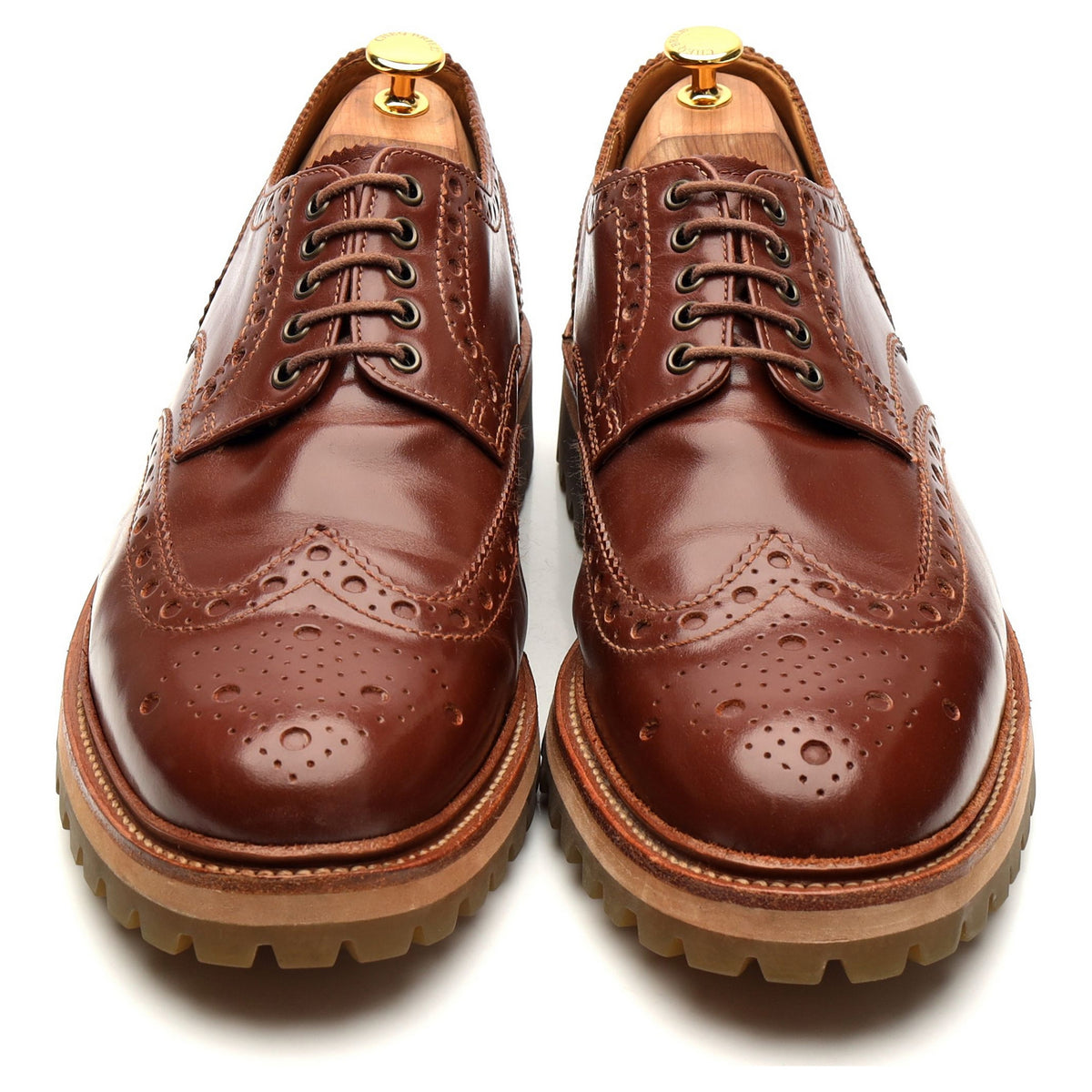 &#39;Archie&#39; Brown Leather Derby Brogue UK 12 G