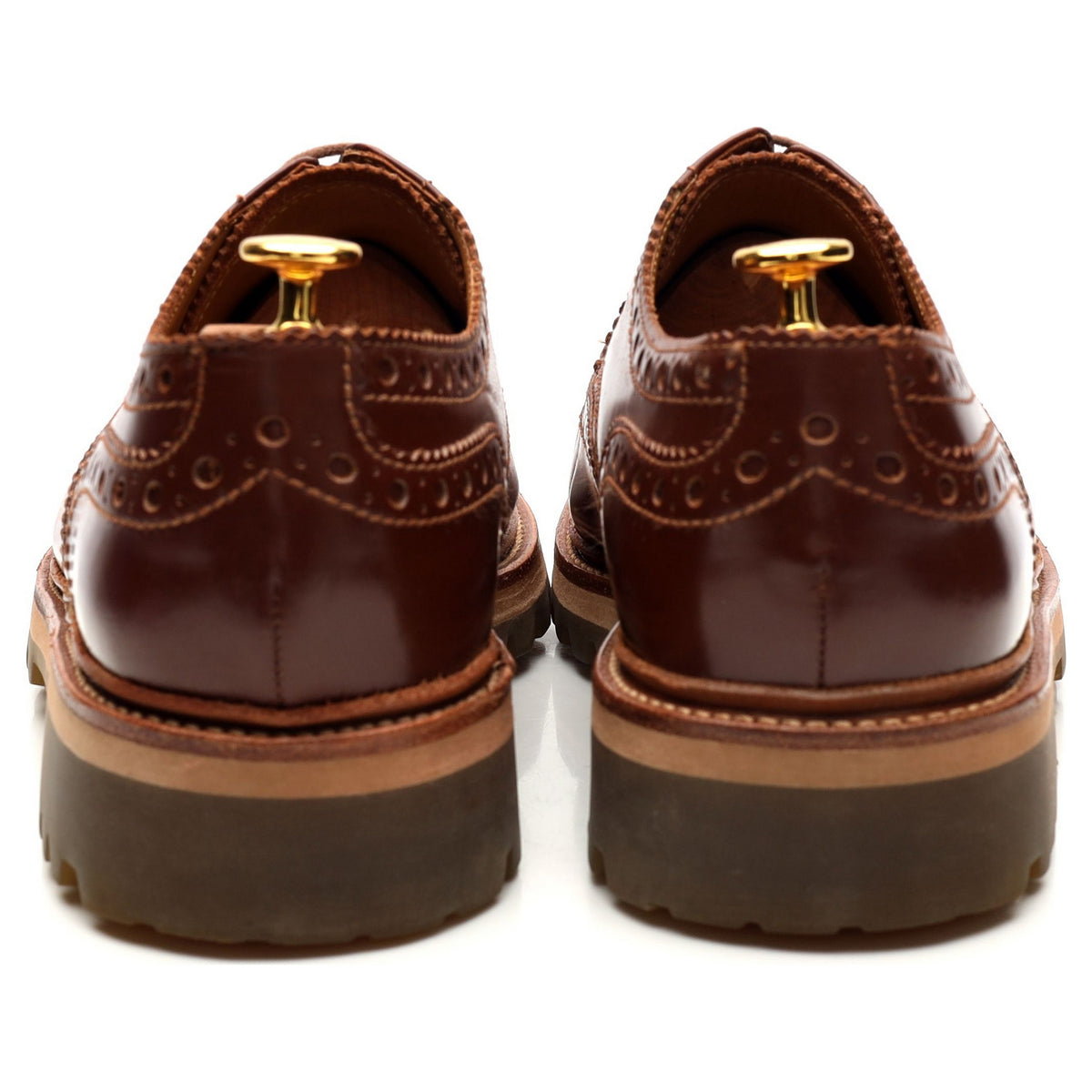 &#39;Archie&#39; Brown Leather Derby Brogue UK 12 G