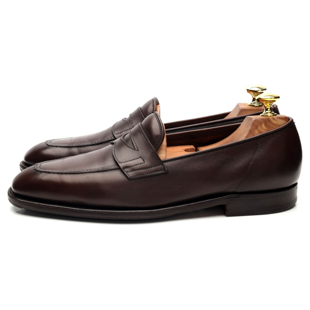 &#39;Ashley&#39; Dark Brown Leather Loafers UK 7 E