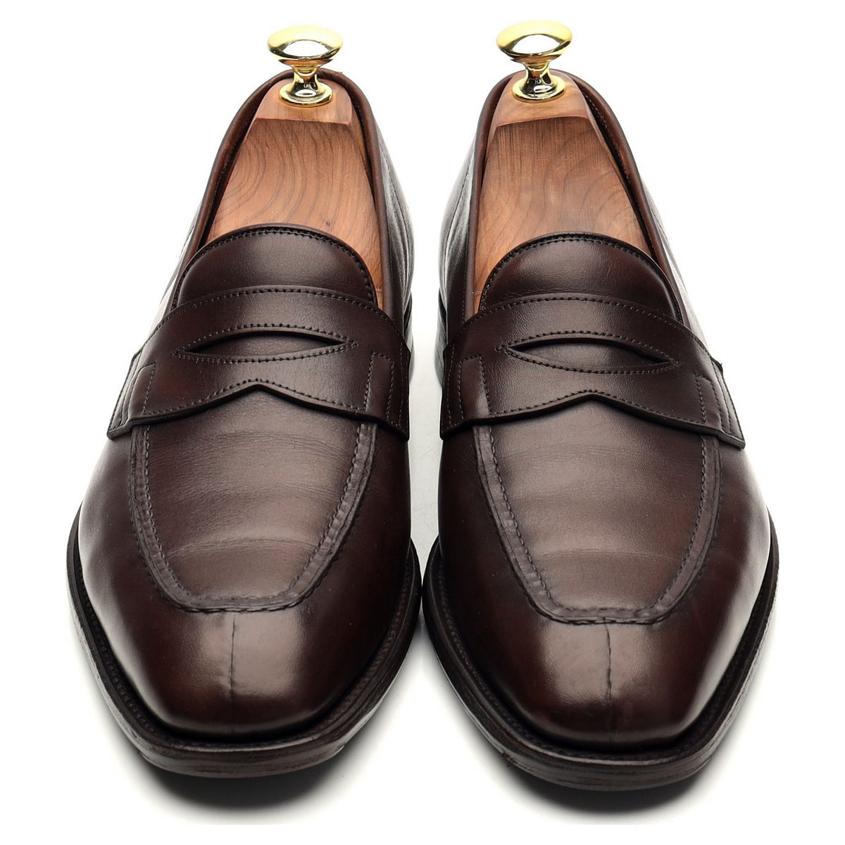 &#39;Ashley&#39; Dark Brown Leather Loafers UK 7 E