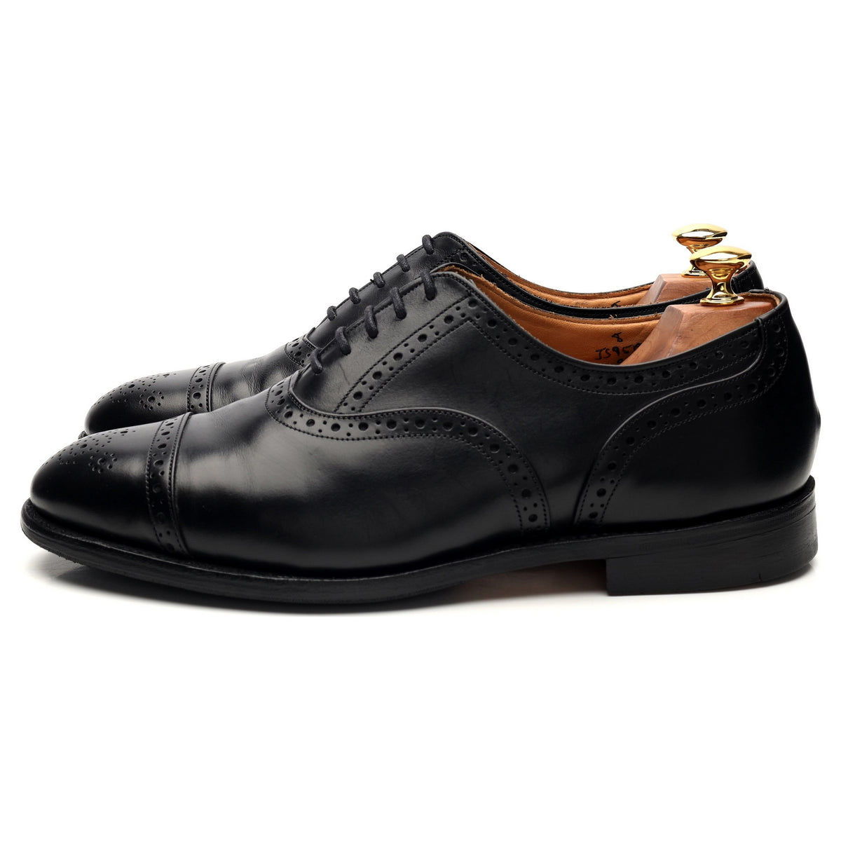 &#39;Cambridge&#39; Black Leather Oxford Brogues UK 9