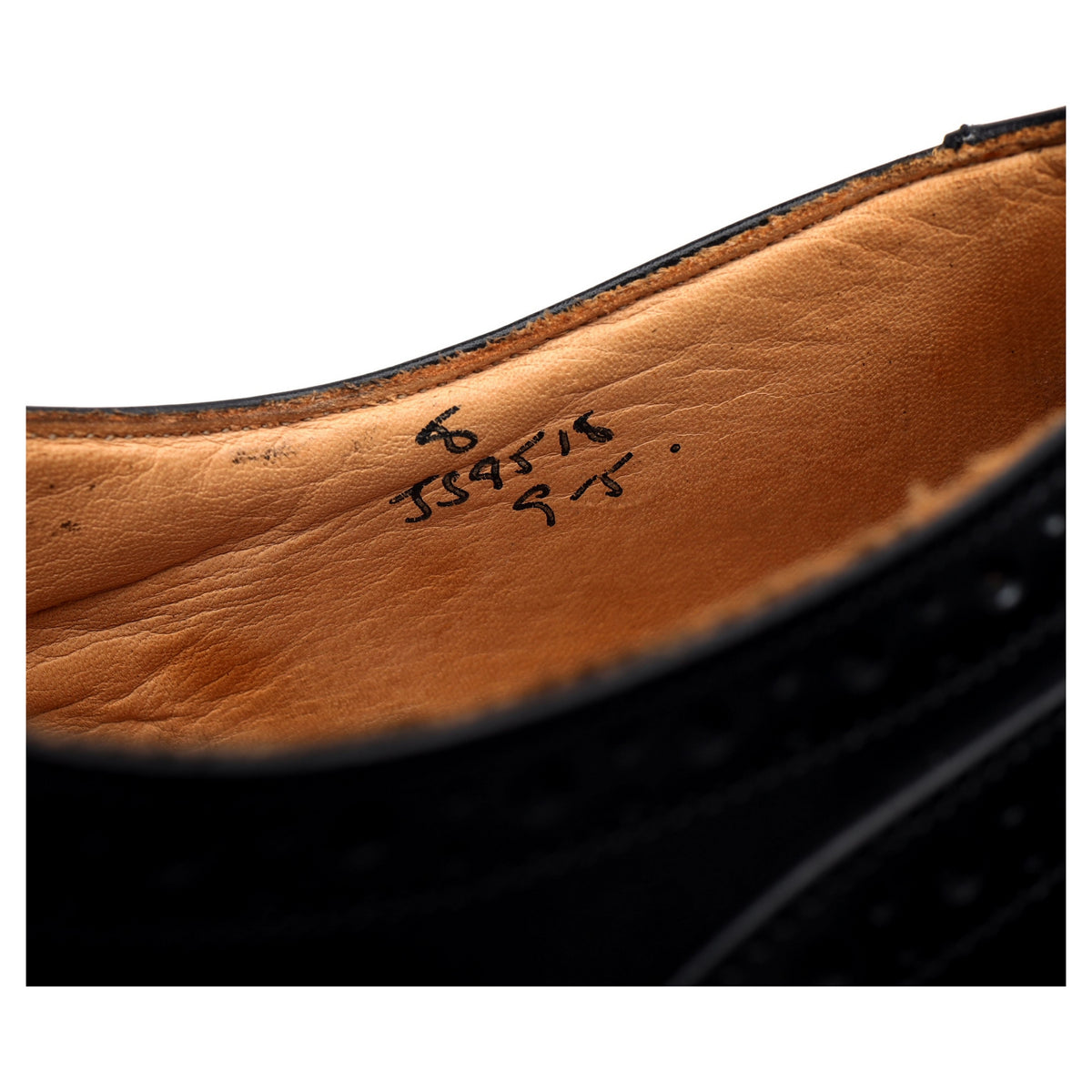 &#39;Cambridge&#39; Black Leather Oxford Brogues UK 9