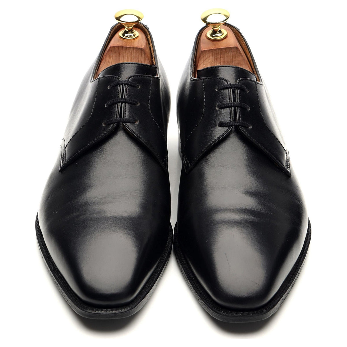 &#39;Sergio&#39; Black Leather Derby UK 8.5