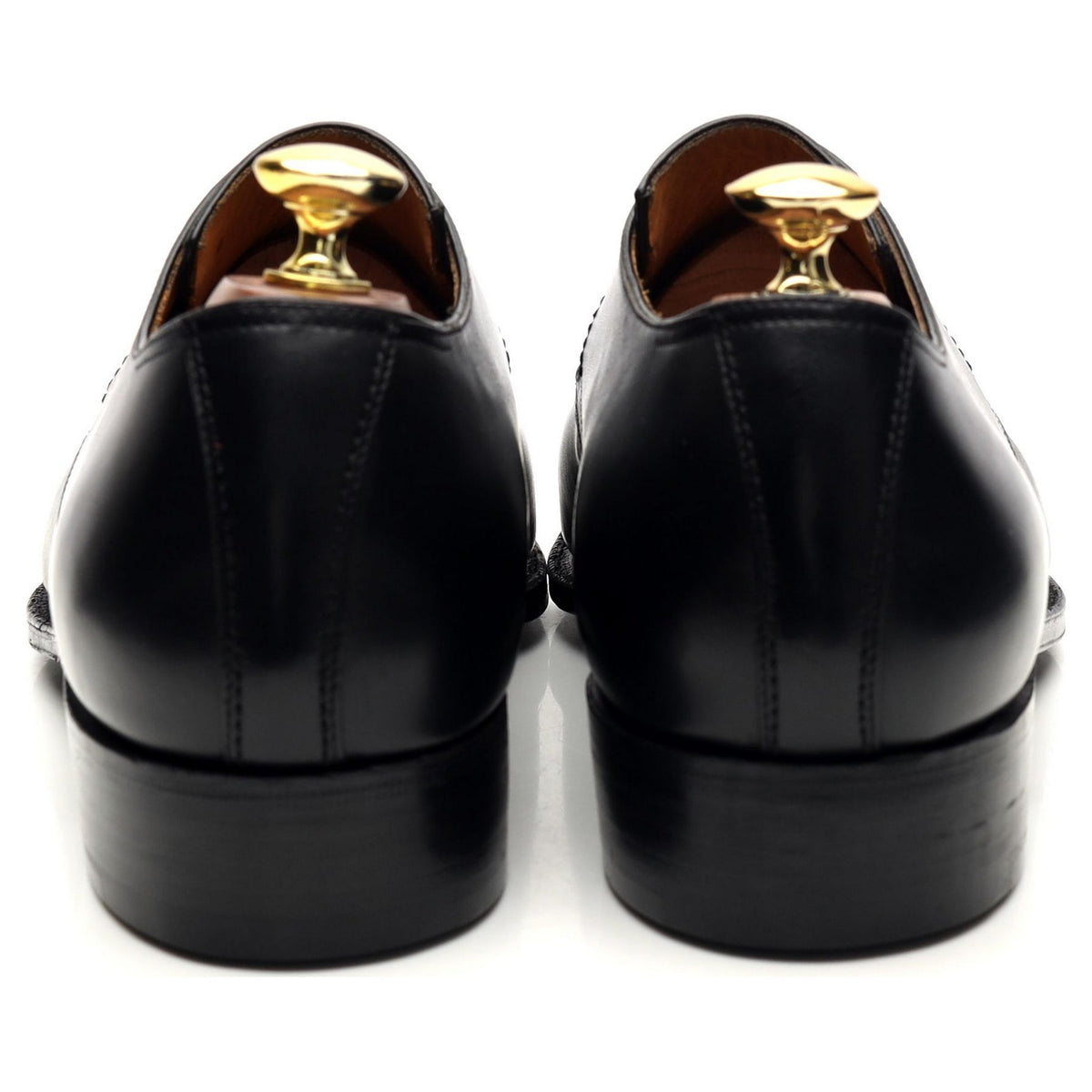 &#39;Sergio&#39; Black Leather Derby UK 8.5