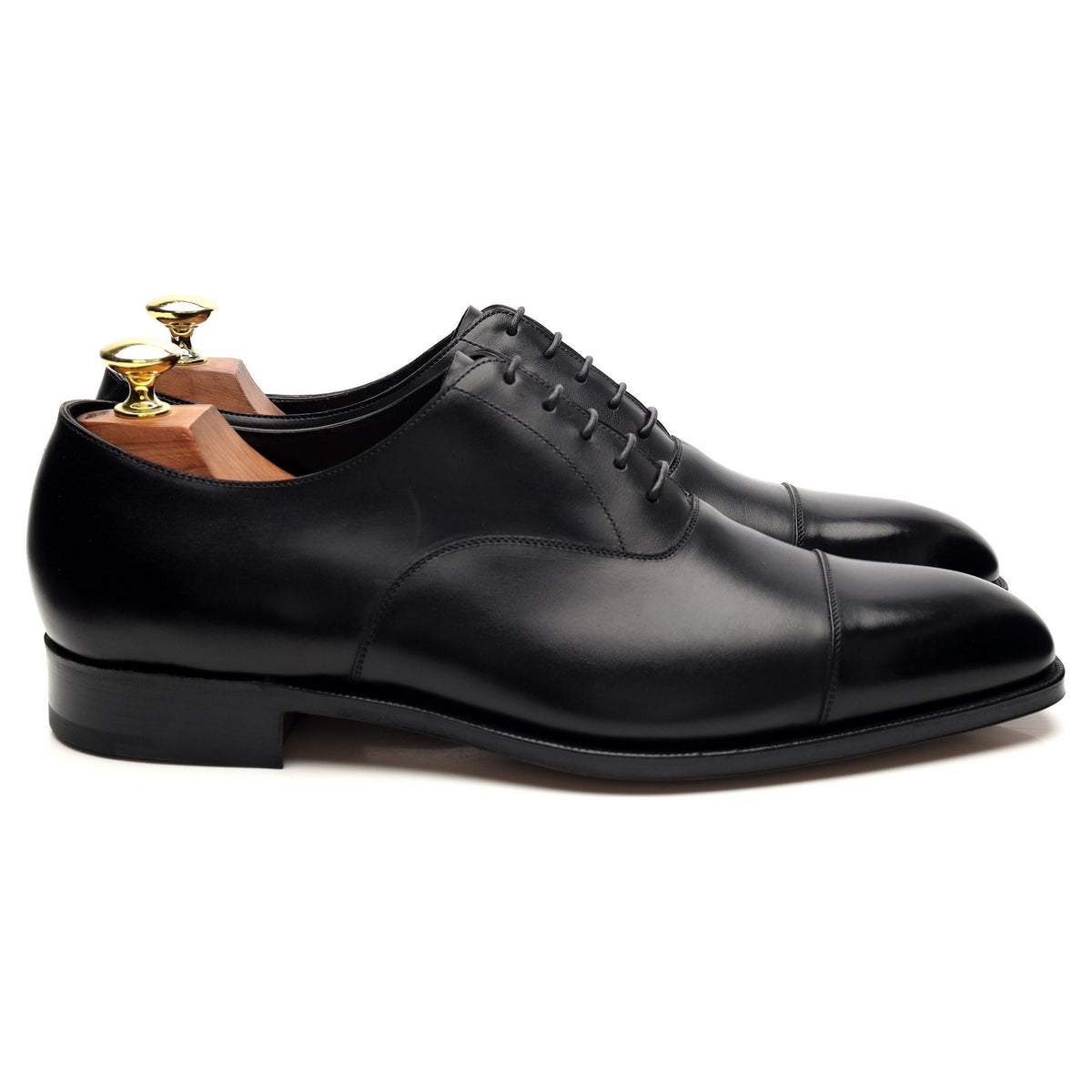 &#39;Highclere&#39; Black Leather Oxford UK 8.5 E