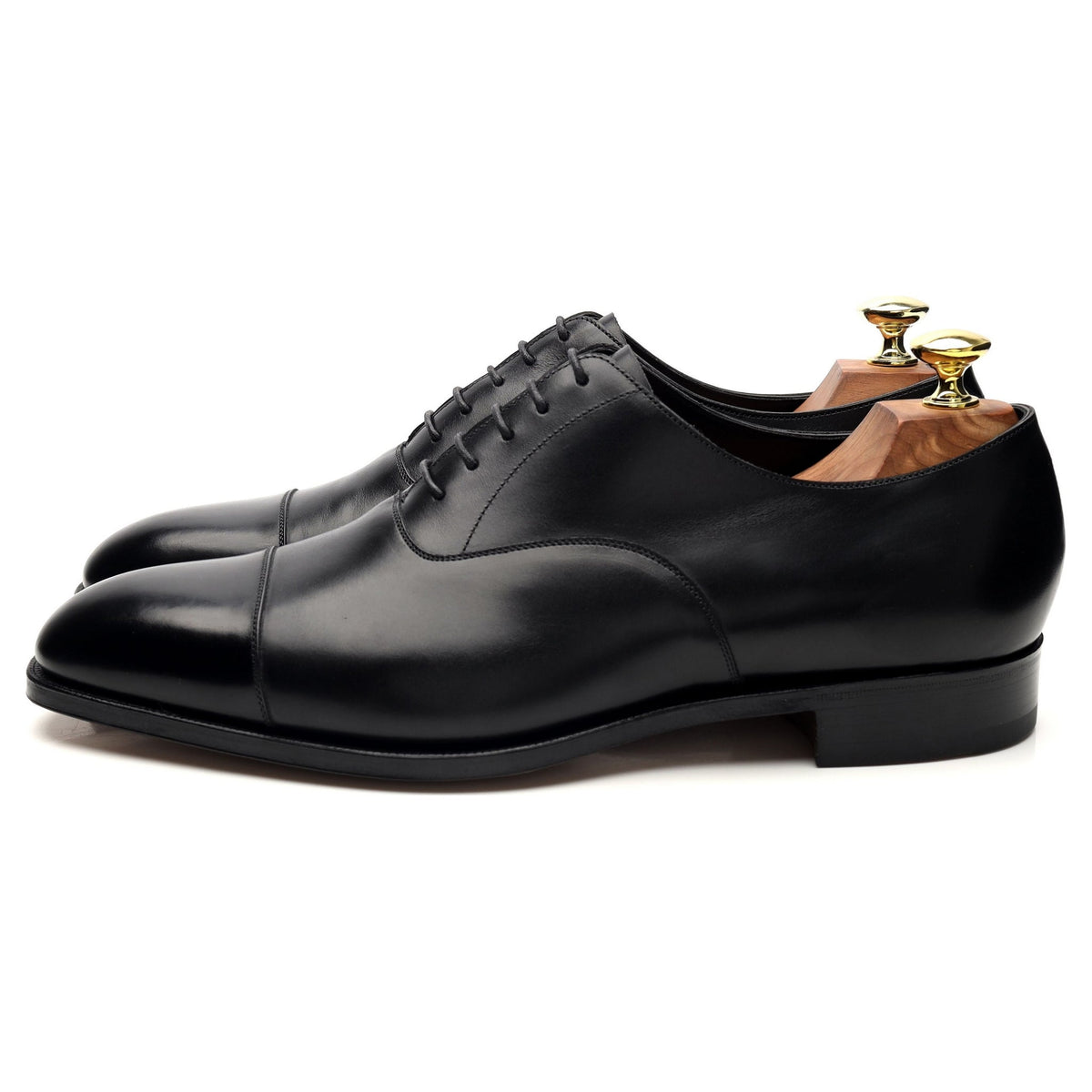 &#39;Highclere&#39; Black Leather Oxford UK 8.5 E