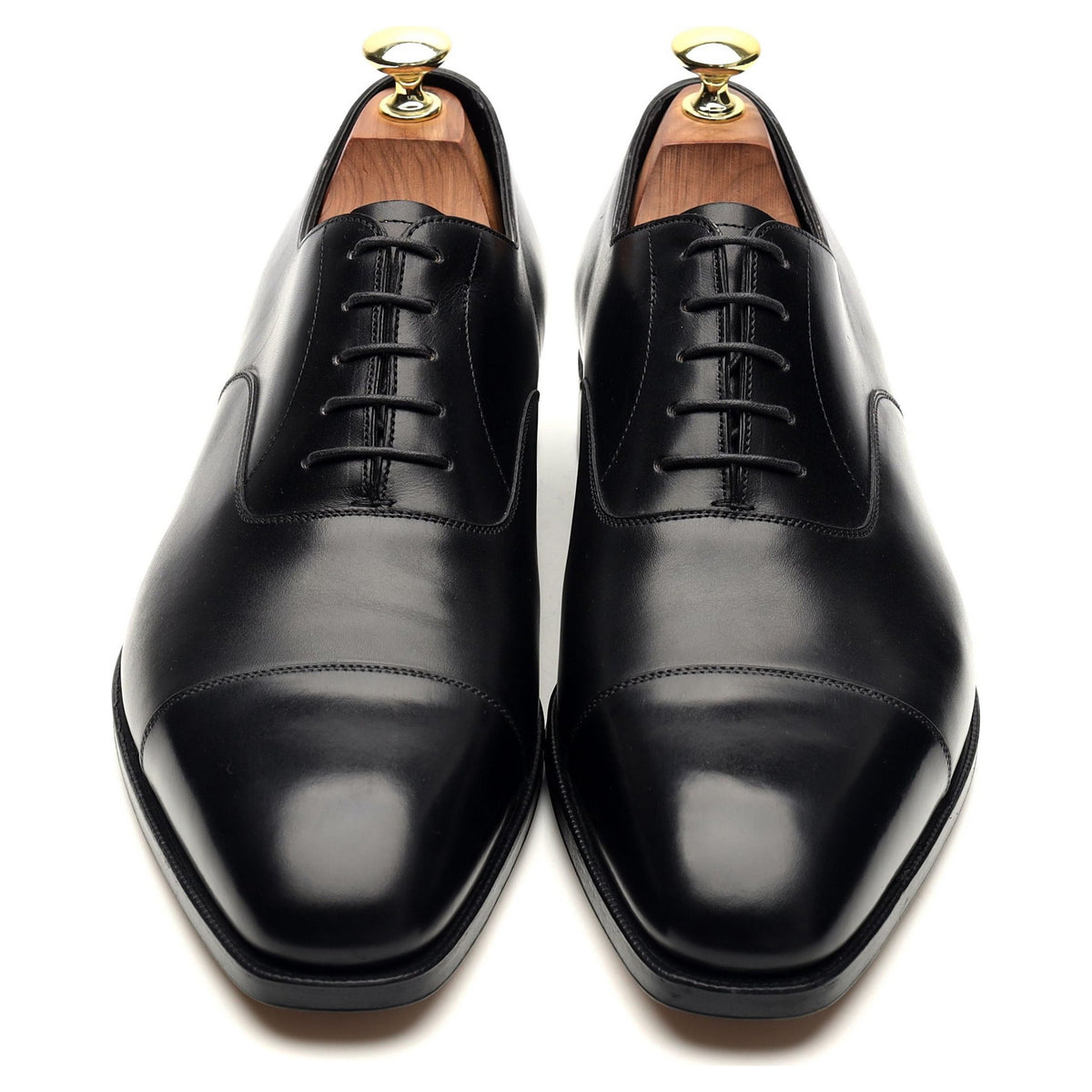 &#39;Highclere&#39; Black Leather Oxford UK 8.5 E