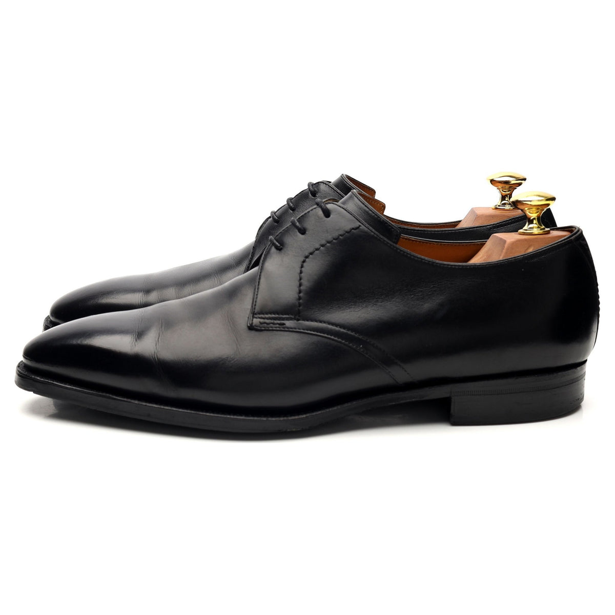 &#39;Sergio&#39; Black Leather Derby UK 8.5