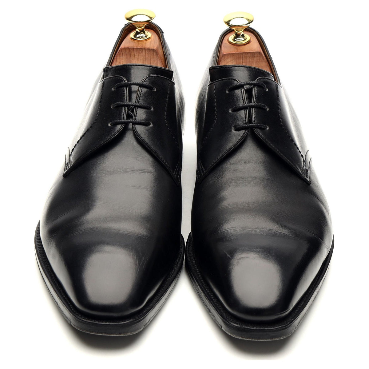 &#39;Sergio&#39; Black Leather Derby UK 8.5