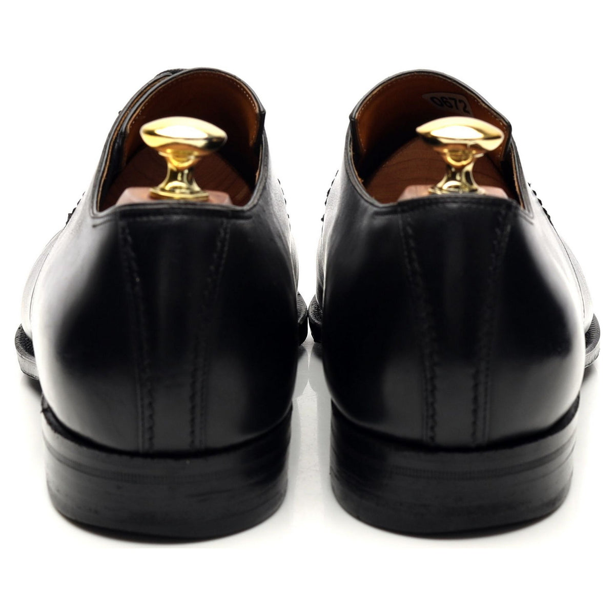 &#39;Sergio&#39; Black Leather Derby UK 8.5