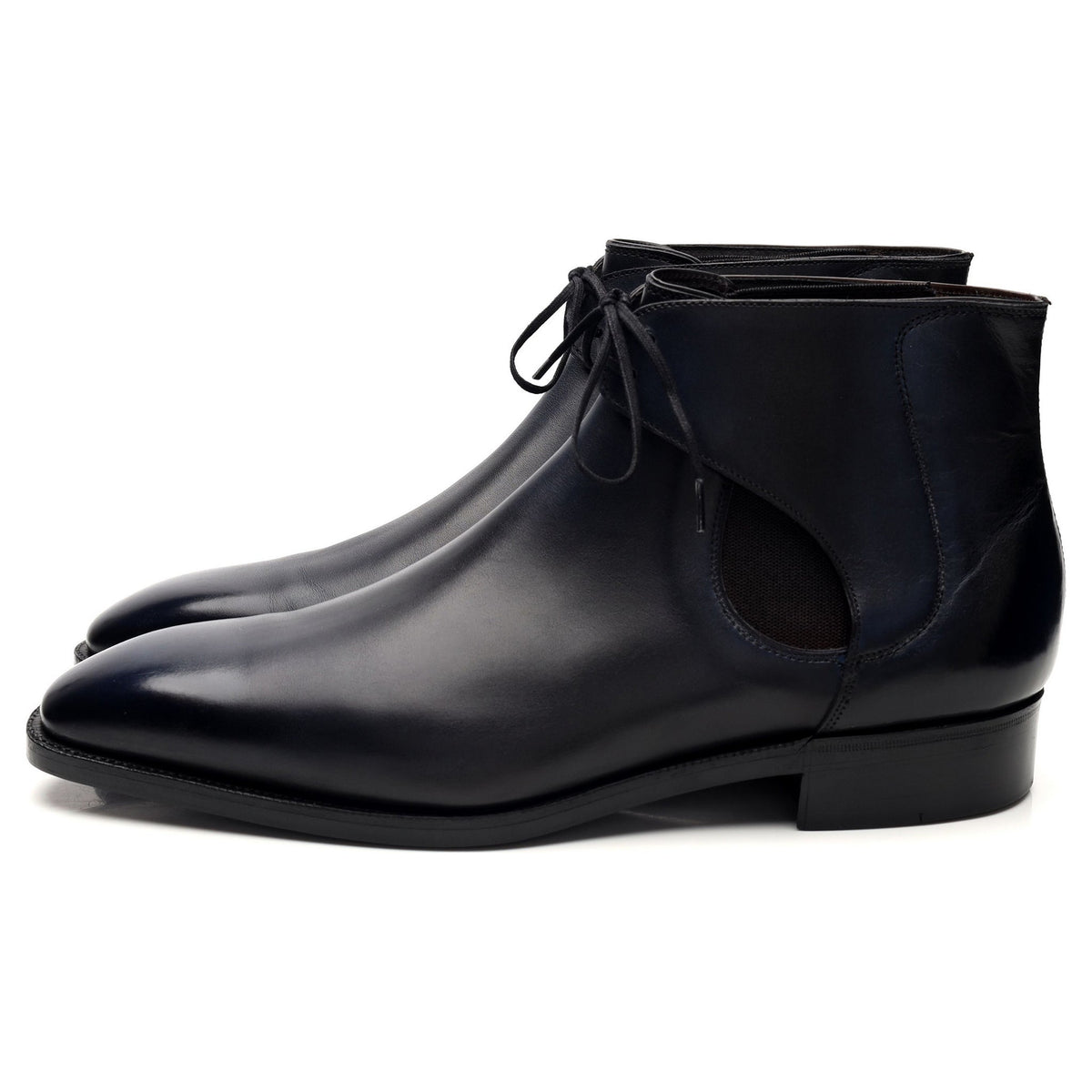 &#39;Decon&#39; Navy Blue Leather Chelsea Boots UK 8.5