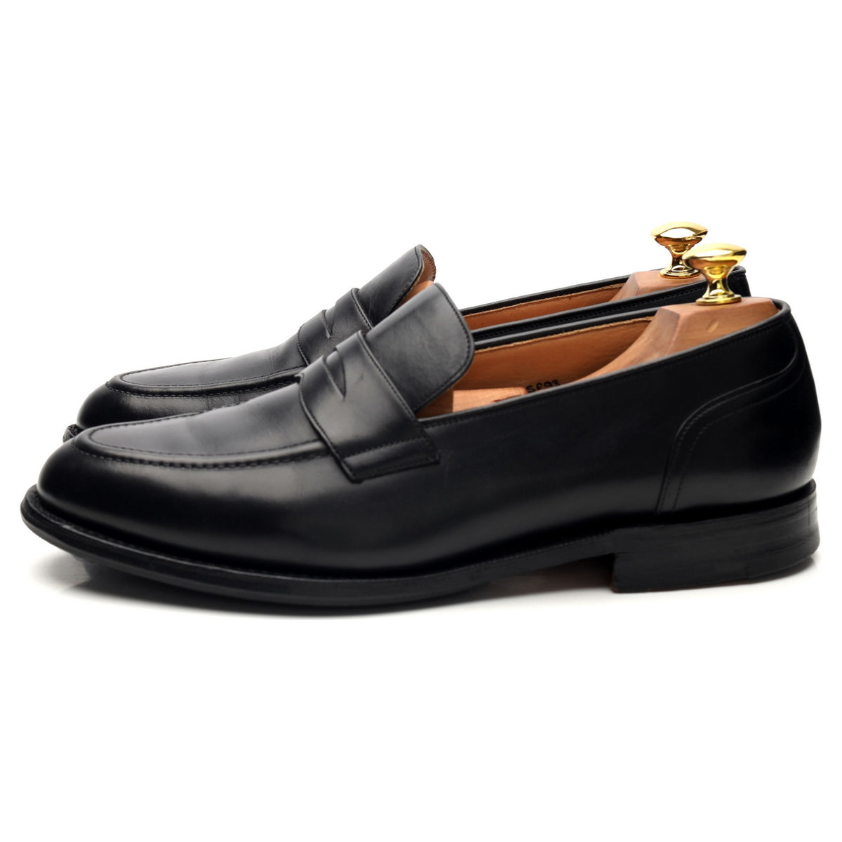 &#39;Gerard&#39; Black Leather Loafers UK 8.5 F