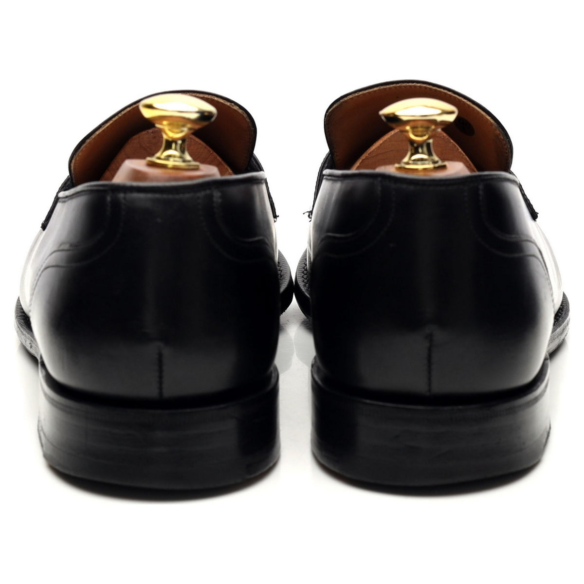 &#39;Gerard&#39; Black Leather Loafers UK 8.5 F