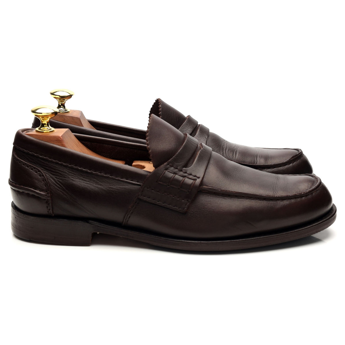 &#39;Pembrey&#39; Dark Brown Leather Loafers UK 7.5 G