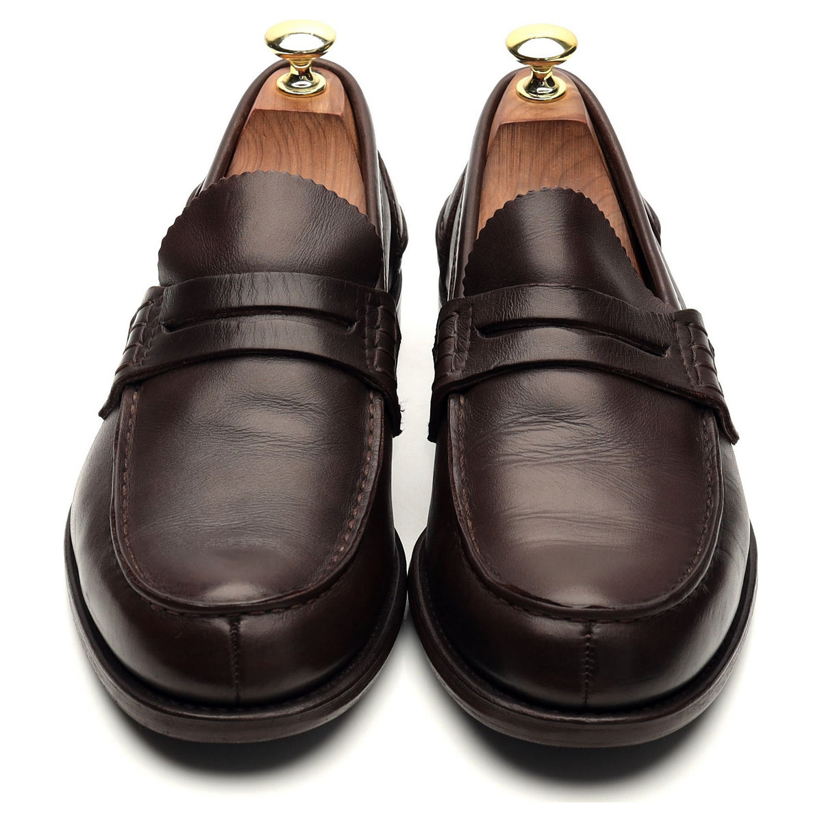 &#39;Pembrey&#39; Dark Brown Leather Loafers UK 7.5 G